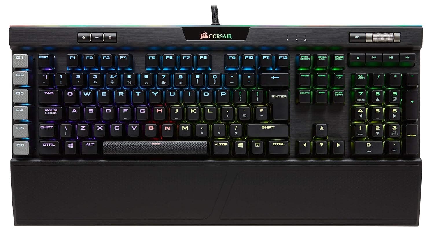 Corsair K95 RGB Platinum – Mechanical Gaming Keyboard (High Performance, Multi-Colour RGB backlight, Cherry MX Switches Speed) Cherry MX Brown