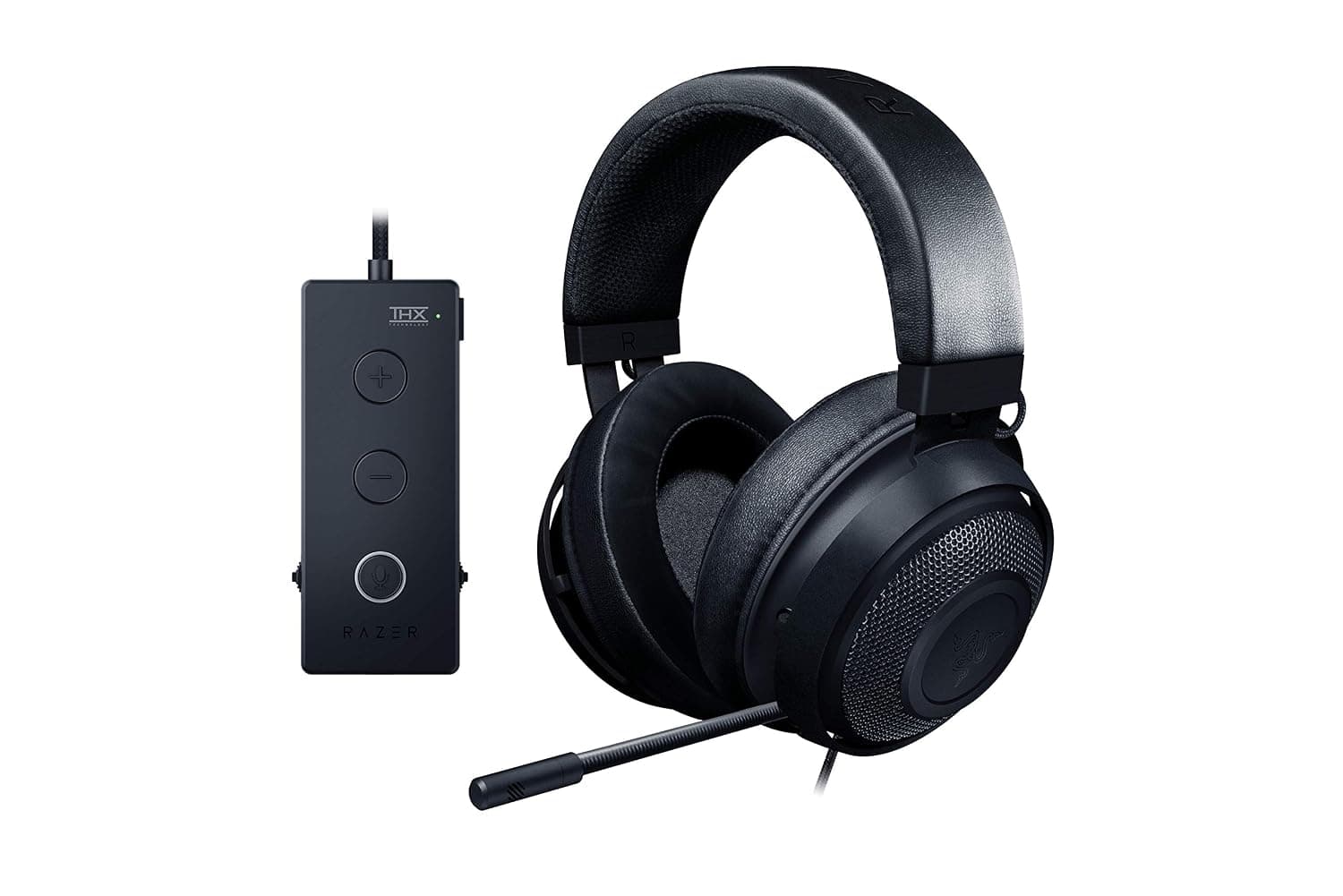 Razer Kraken Tournament Edition - Wired Gaming Headset with USB Audio Controller (THX Spatial Audio, Full Audio Controls, Custom-Tuned 50mm Drivers) Black