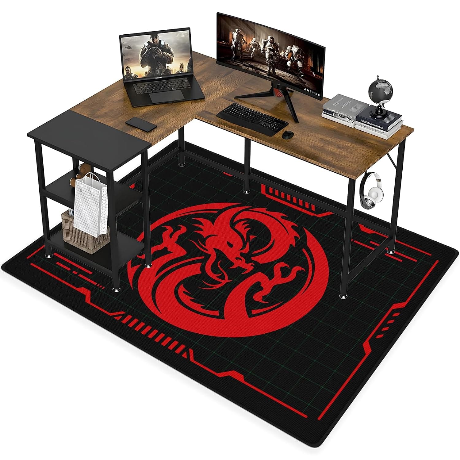 Office Chair Mat for Hardwood Floor: 160cm x 130cm Extra Large Chair Mat, Suitable for Hardwood and Tile Floors, and a Heavy Duty Protection Pad for Rolling Chairs in The Office, Game Room and Home