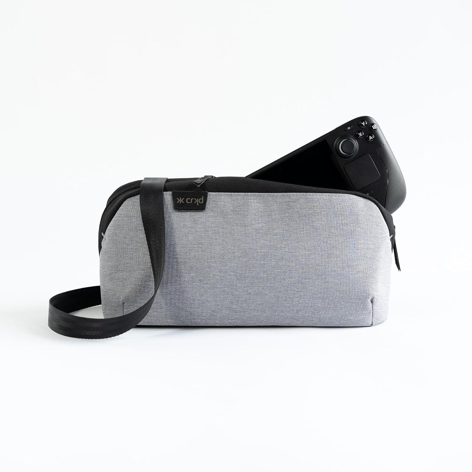 CRKD Gear Bag Protective Carry Case - Gaming Bag Compatible with Nitro Deck/Steam Deck/PlayStation Portal/Nintendo Switch Accessories - Ash Grey
