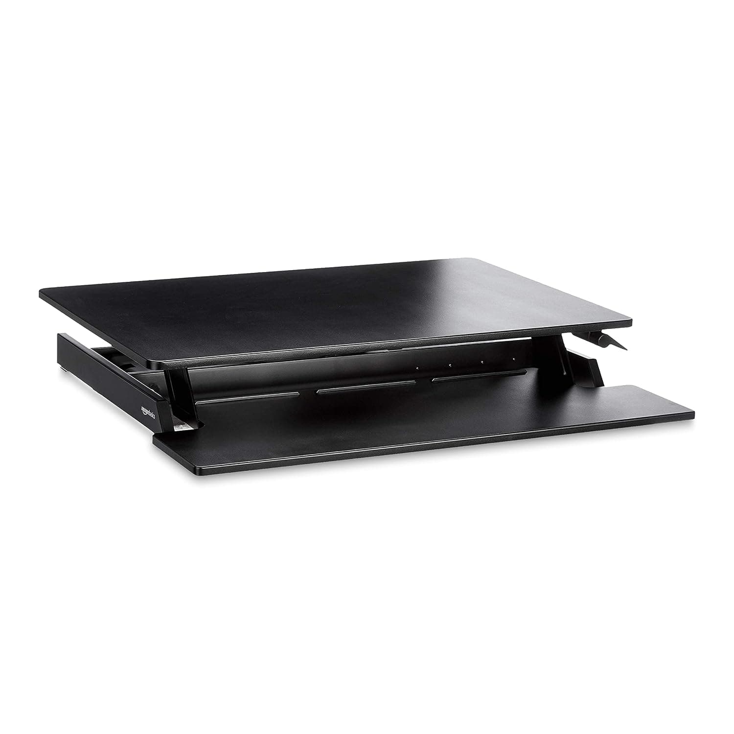 Amazon Basics Height Adjustable Standing Desk Converter with Keyboard Tray