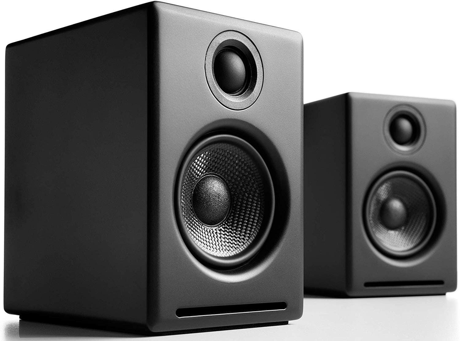 Audioengine A2+ 60W Powered Desktop Speakers | Built-in DAC & Analog Amplifier | Direct USB Connection, 3.5mm and RCA inputs | Cables included (Classic, Black)