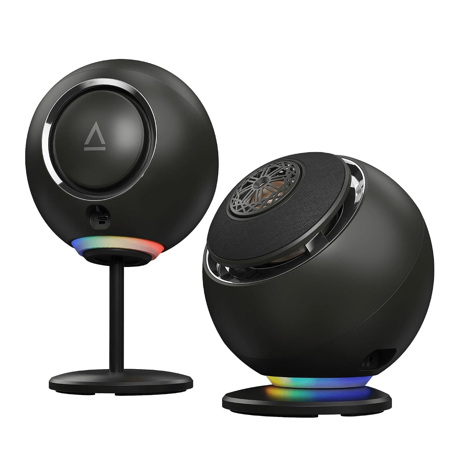 CREATIVE Pebble Nova Premium 2.0 USB-C Computer Speakers with Bluetooth 5.3 and Customizable RGB Lighting, USB Audio, Headset Port, for PC and Mac (Black)