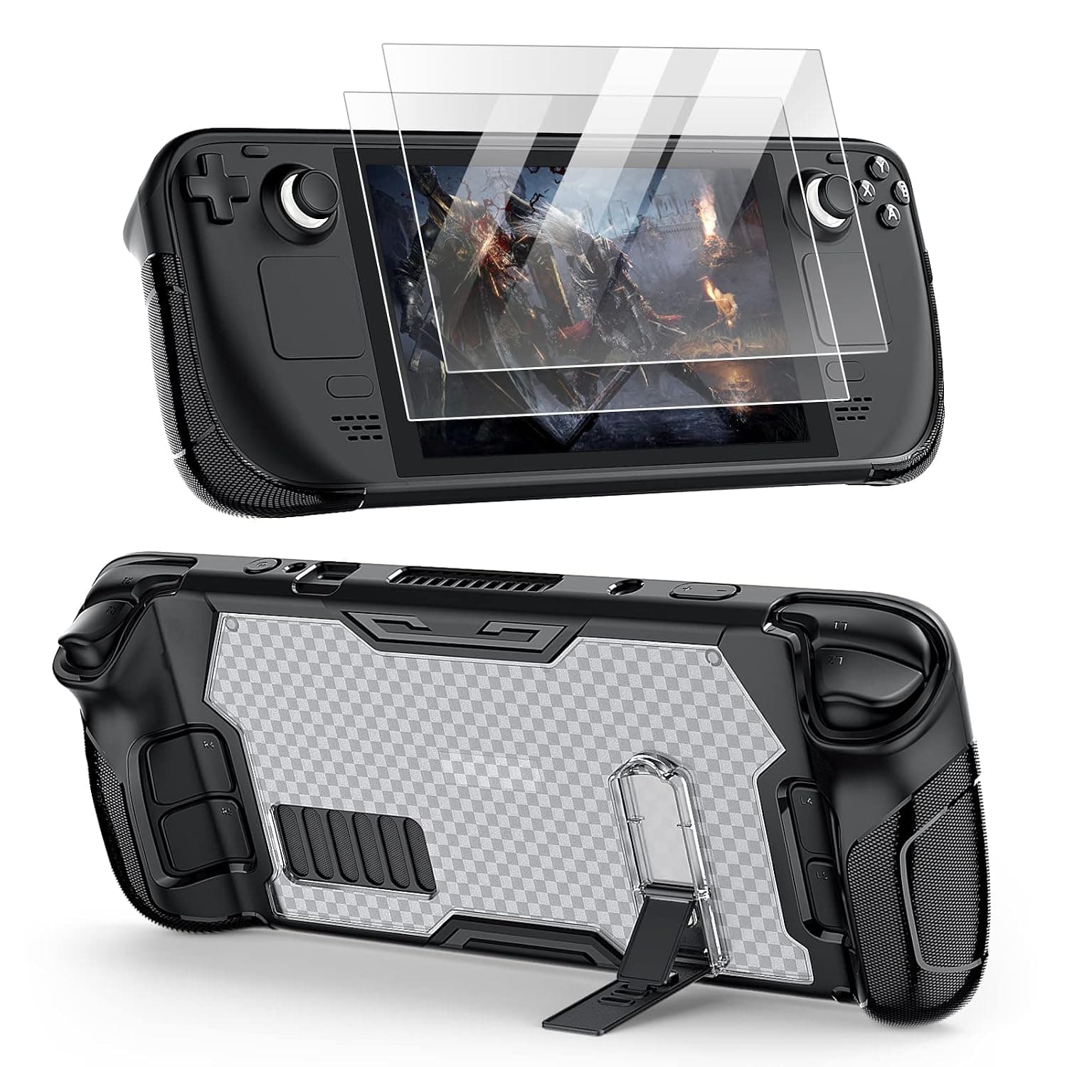 Protective Grip Case and Screen Protector for Steam Deck Accessories Kit