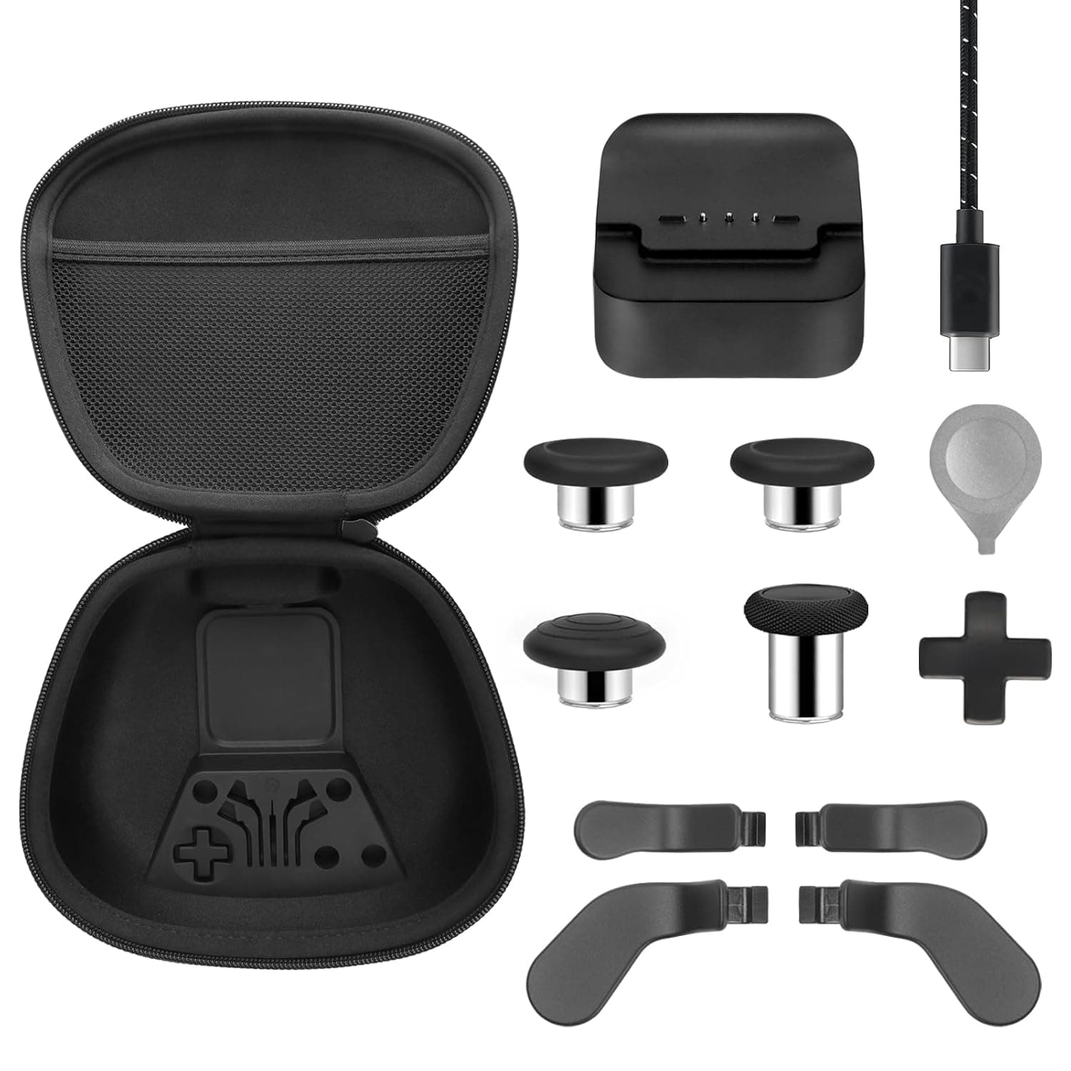 Complete Component Pack for Xbox Elite Controller Series 2 - Accessories Includes 1 Carrying Case, 1 Charging Dock, 4 Thumbsticks, 4 Paddles and 1 Adjustment Tool