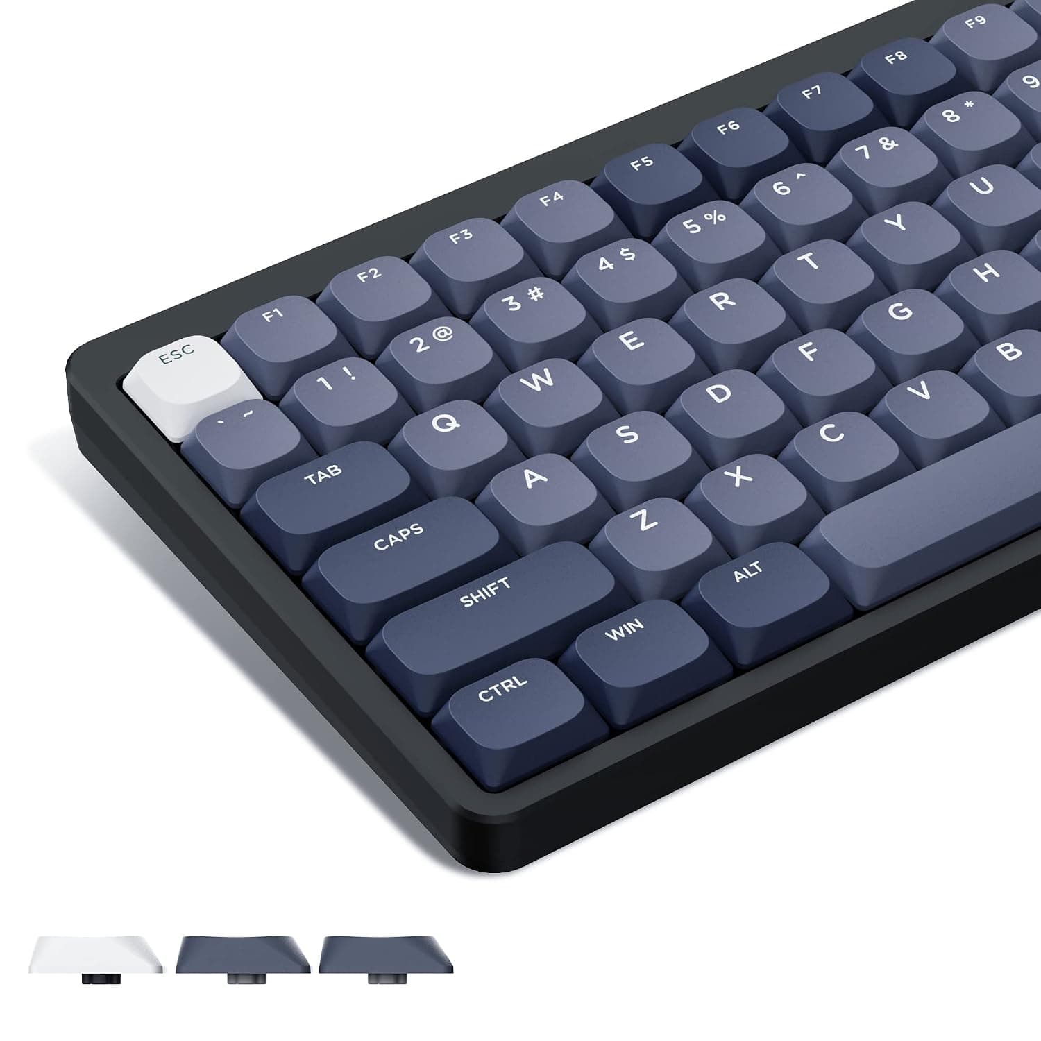 XVX Low Profile PBT Keycaps, 144 Keys, Skyline Custom Keyboard Keycaps, Double Shot for 60% 65% 75% 80% 100% Mechanical Keyboards