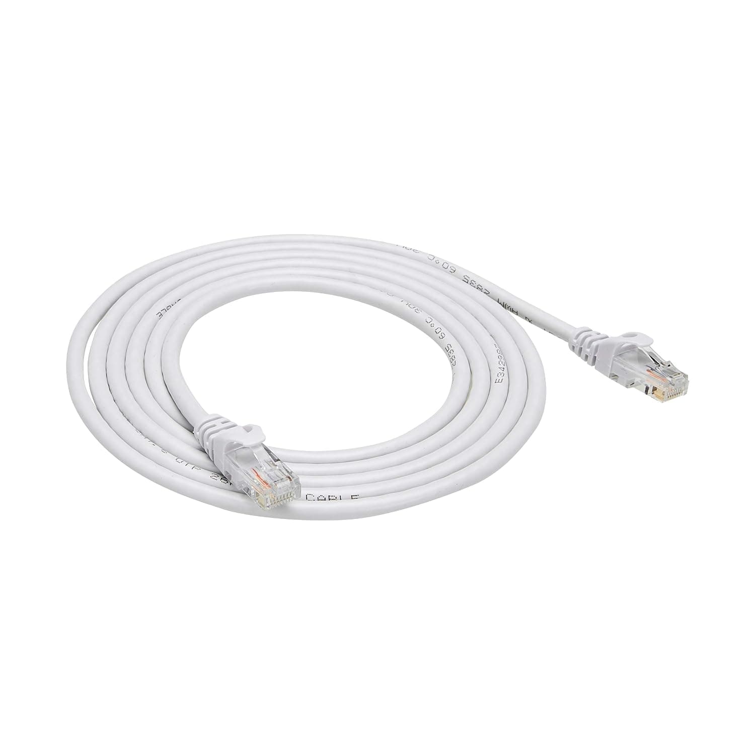 Amazon Basics Snagless RJ45 Cat-6 Ethernet Patch Internet Cable - Pack of 5 - 2.1 Meters, White