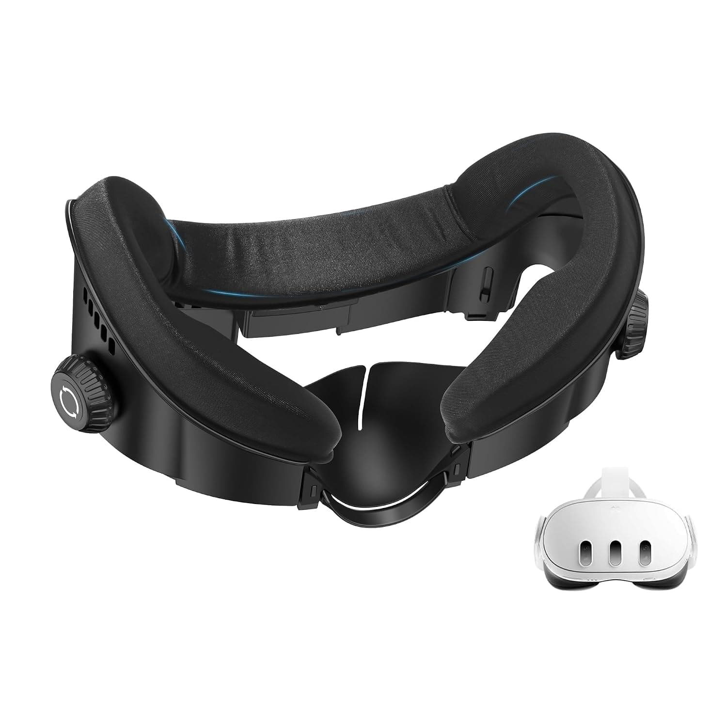 AMVR FC4A Face Cover Pad Facial Interface Compatible with Meta/Oculus Quest 3 Accessories, Ice Silk Cushion with Ventilation Design, For Halo Head Strap with Fan (NOT Compatible with Quest 3S)