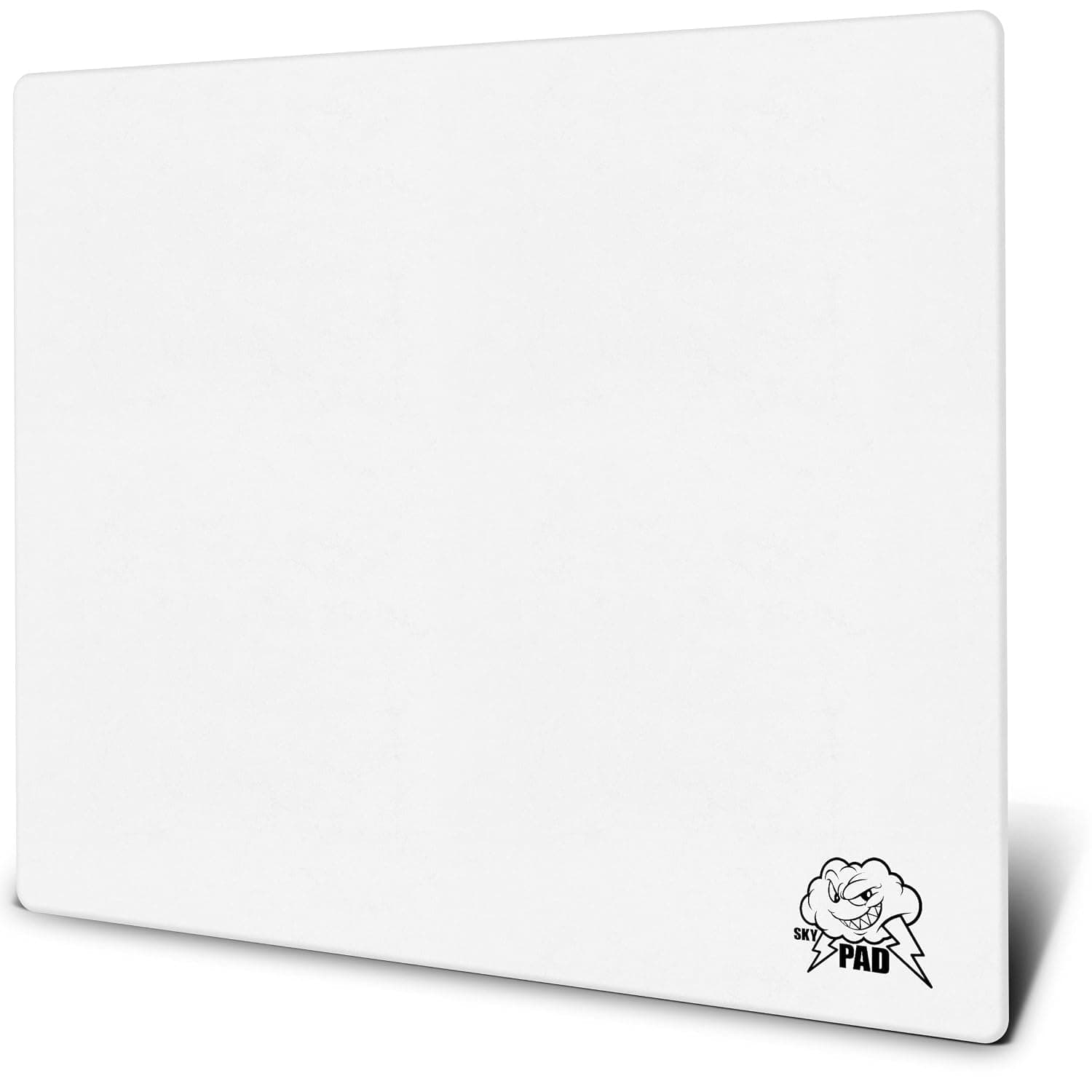 SkyPAD Glass 3.0 XL Gaming Mouse Pad with Cloud Logo, White, 400x500mm | Professional large mouse mat with special glass surface, improved precision and speed for gaming.