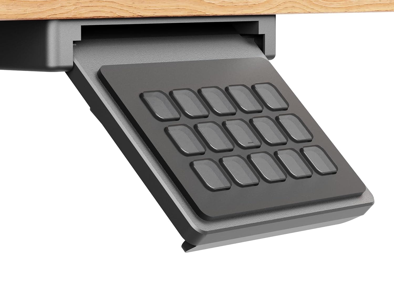 Ricreo Adjustable Desk Mount for Stream Deck – For Use Compatible with/Adapted to Elgato Stream Deck XL, Plus, MK1 & MK2 – Space-Saving, Ergonomic, Foldable Under-Desk Accessory (STREAMDECK MK1)