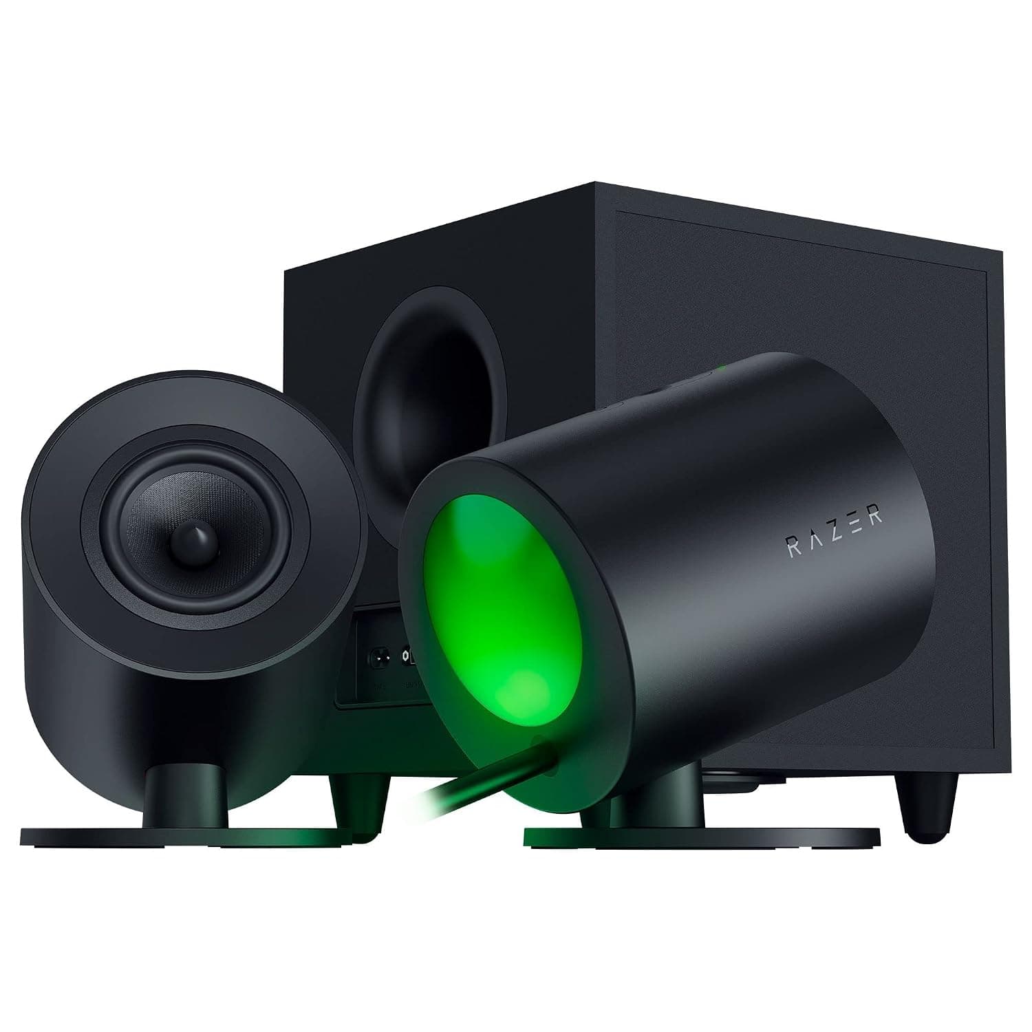 Razer Nommo V2 - Full-Range 2.1 PC Gaming Speakers with Wired Subwoofer: THX Spatial Audio - Rear Projection Chroma RGB - 3” Drivers - Down-Firing Subwoofer 5.5” Driver - Wireless Control Pod