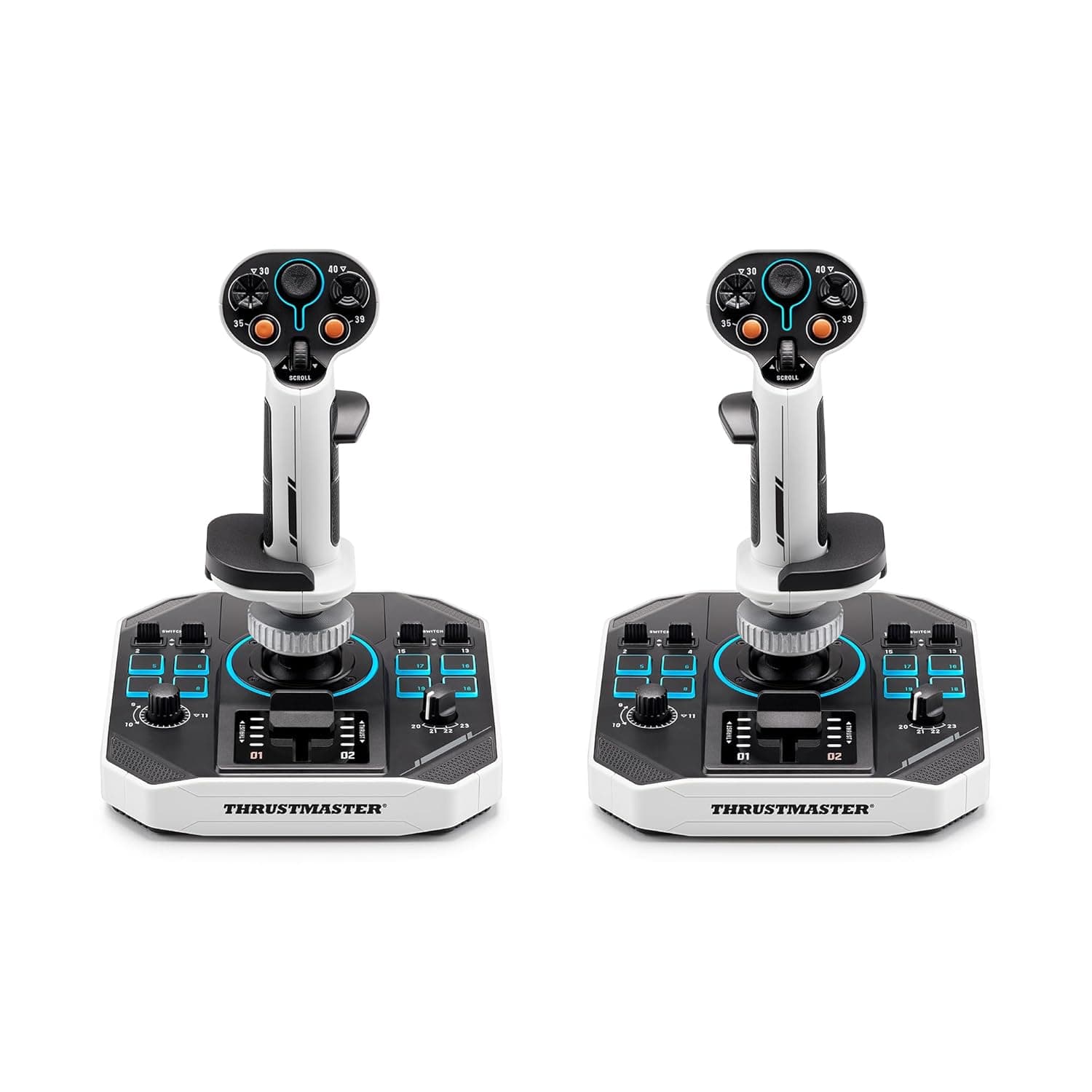 Thrustmaster Sol-R 2 HOSAS Space Sim Duo – Dual Flight Stick Set for PC – 88 Action Buttons, Magnetic Precision (H.E.A.R.T) & Ambidextrous Design – Ideal for Star Citizen & Elite Dangerous | Dual stick setup, for combat and space exploration, 88 action buttons, 2 detachable ambidextrous grips, sci-fi design