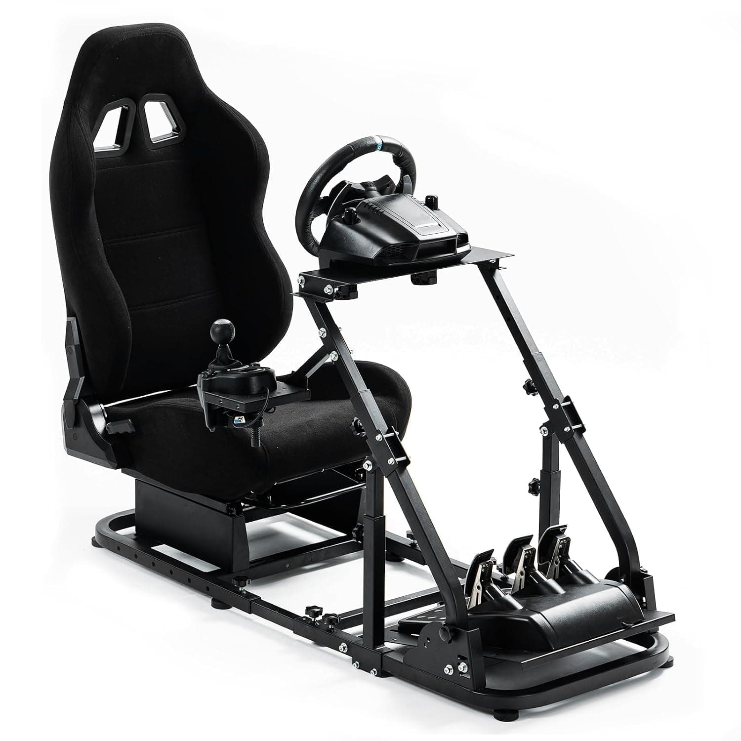 Dardoo G920 Racing Steering Wheel Stand Foldable Stand Adjustable for Logitech G27 G25 G29 G920 Thrustmaster PC Xbox PS4 Platforms Gaming Racing Simulator Wheel Stand Without Wheel,Shifter &Pedal