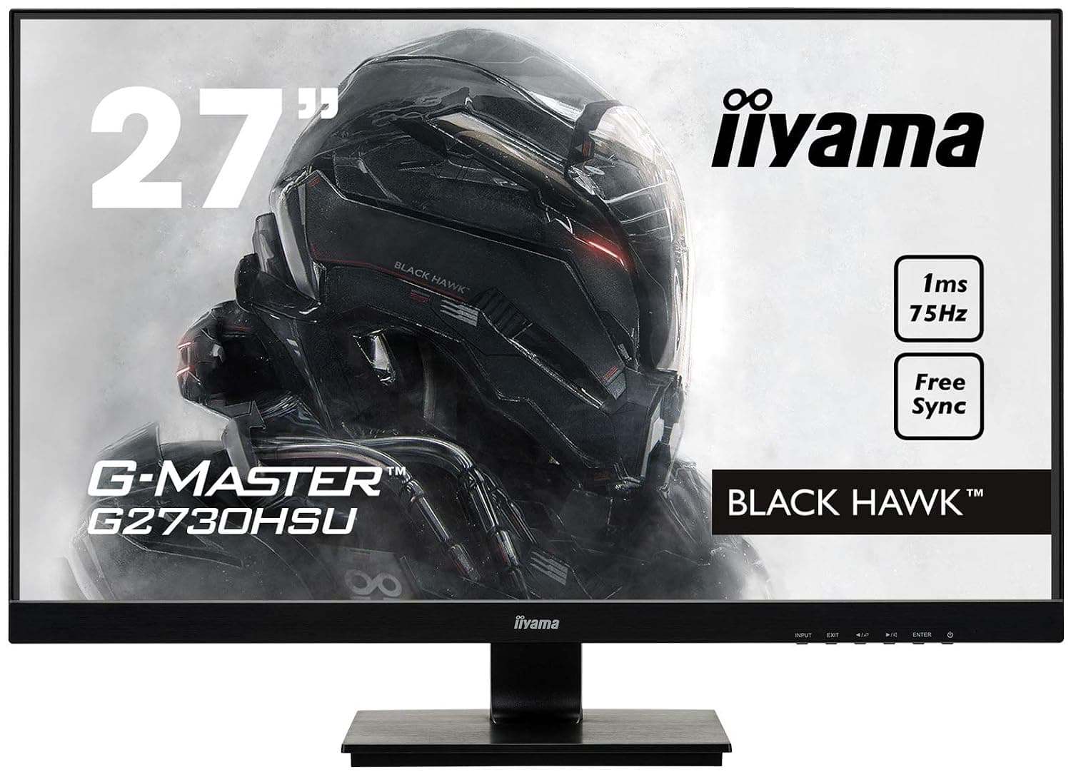 iiyama G-Master G2730HSU-B1 27" TN LCD, 75Hz, 1ms, FreeSync™ , Full HD 1920x1080, 300 cd/m² Brightness , 1 x HDMI, 1 x DisplayPort, 1 x VGA, 2x USB, 2 x 2W Speakers , Black