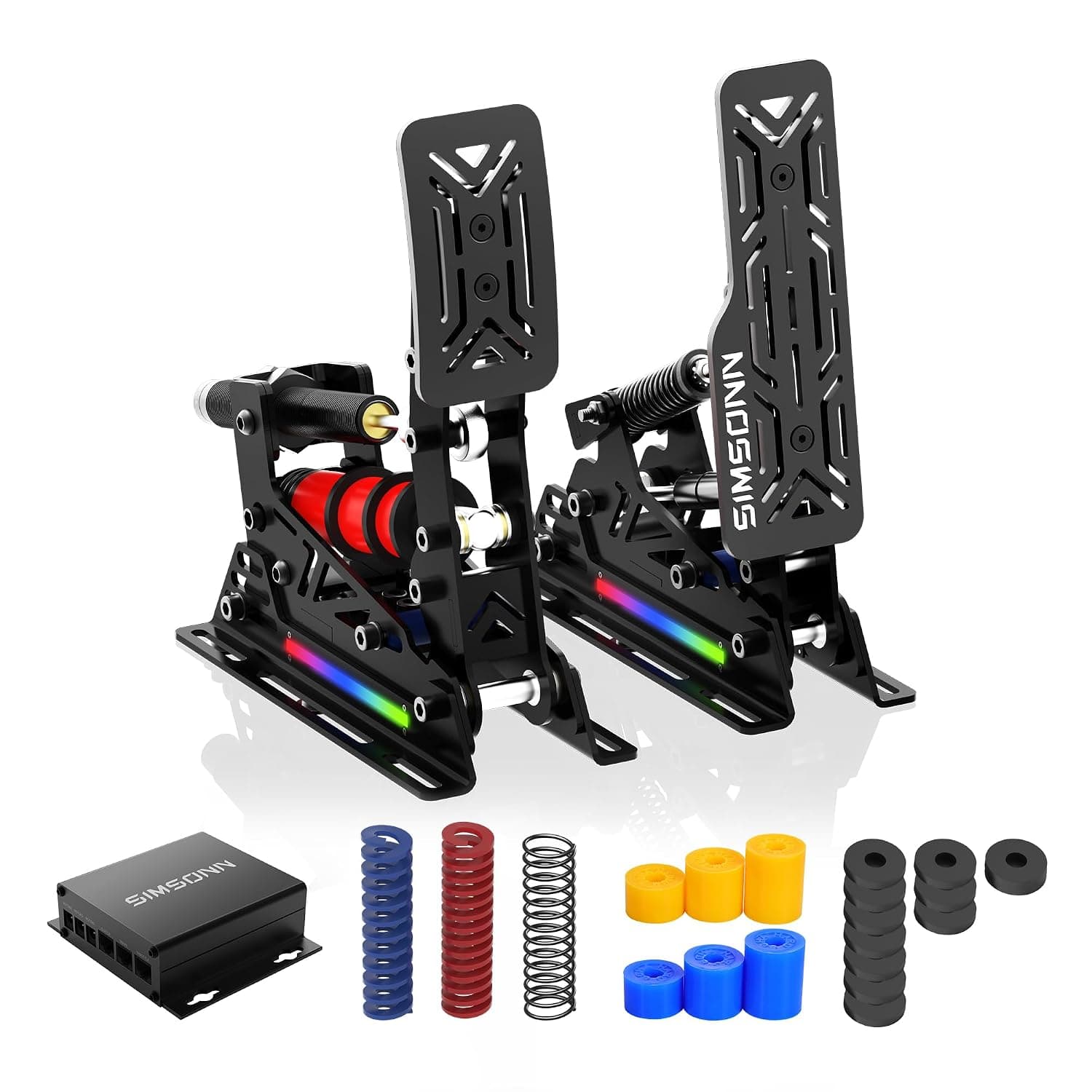 SIMSONN PRO X Pedals - Sim Racing Pedals with Pressure Sensor Load Cell, Hydraulic, Black (PROX-P2-H1)