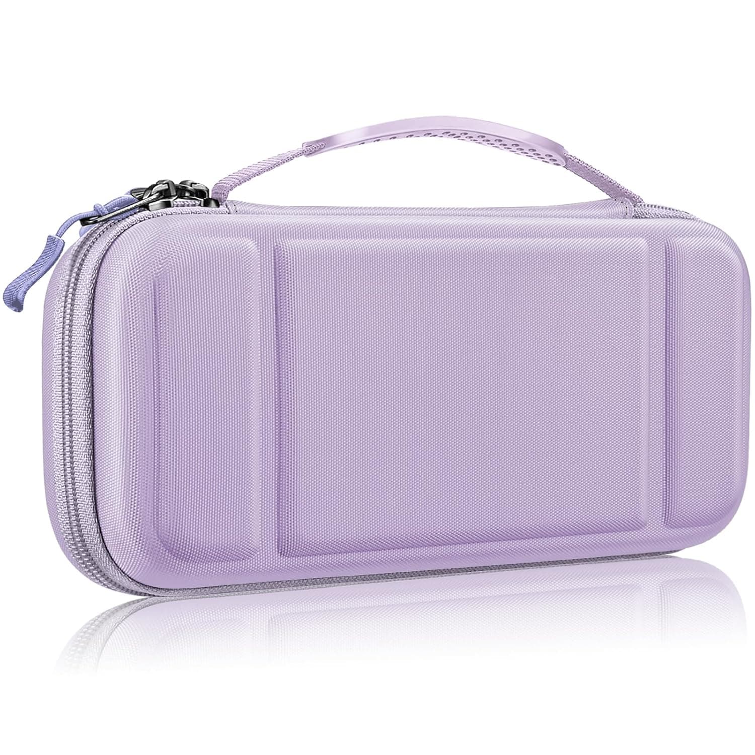 FINTIE Carrying Case for Nintendo Switch OLED Model 2021/Switch 2017 - [Shockproof] Hard Shell Protective Cover Travel Bag w/10 Game Card Slots for Switch Console Joy-Con & Accessories, Pastel Purple