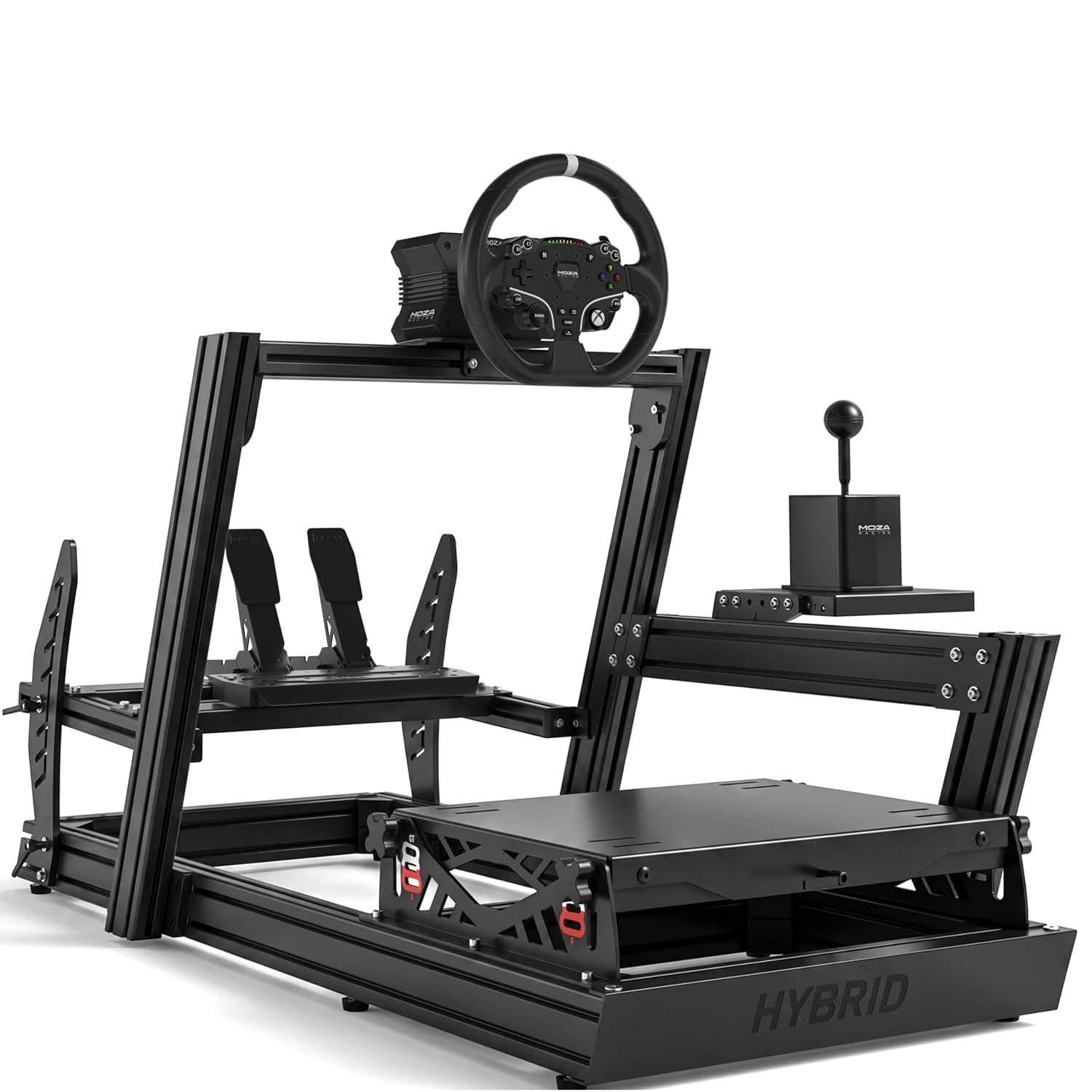 GT Omega HYBRID Cockpit - Made of Durable Aluminium, Adjustable Pedal