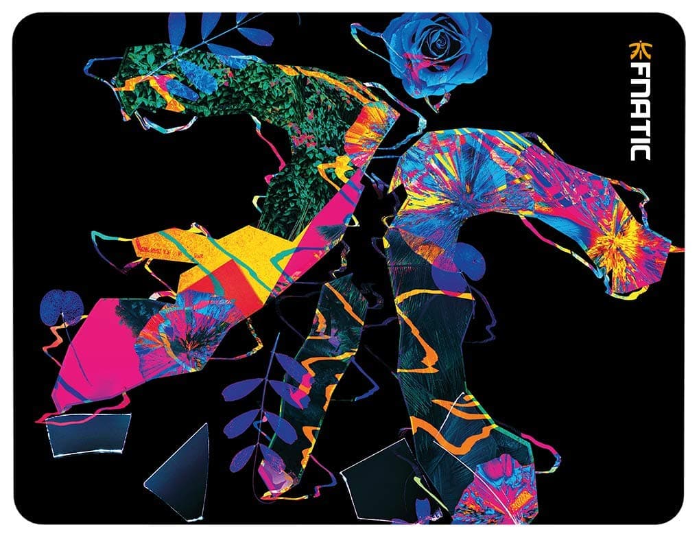 Fnatic Focus 2 Multicolor Gaming Esports Mouse Mat (Size L - 487x372x4.5mm) Water-Resistant with Non-Slip Rubber Base, Smooth Cloth Surface for Computer, PC, Laptop, Large