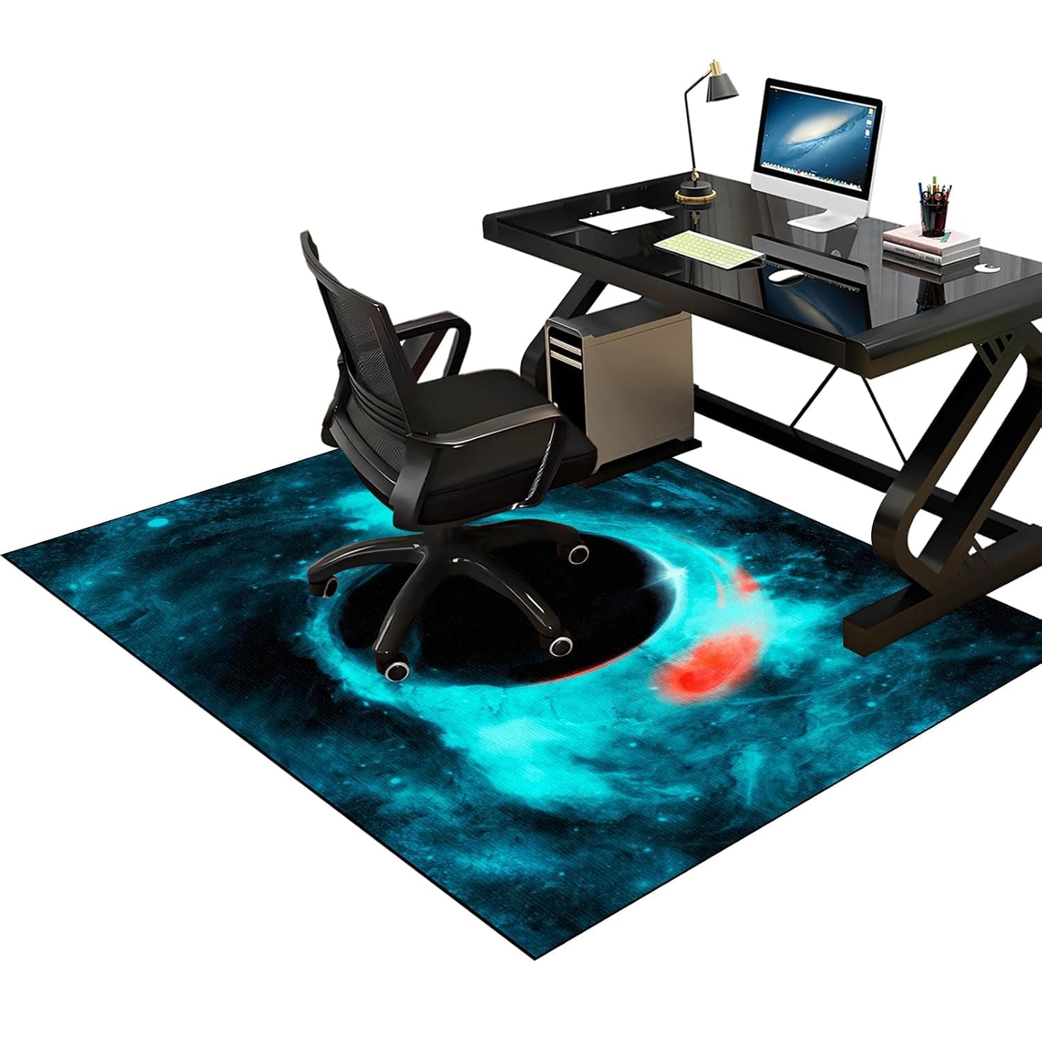 Carpet Protector Mat for Chairs Under Desks, Office Chair Mat for Low Pile Carpets, Floor Protector for Rolling Chair, 160 x 180 cm Carpeted Floor Mat for Computer Desk Chair, Carpet Floor Protection