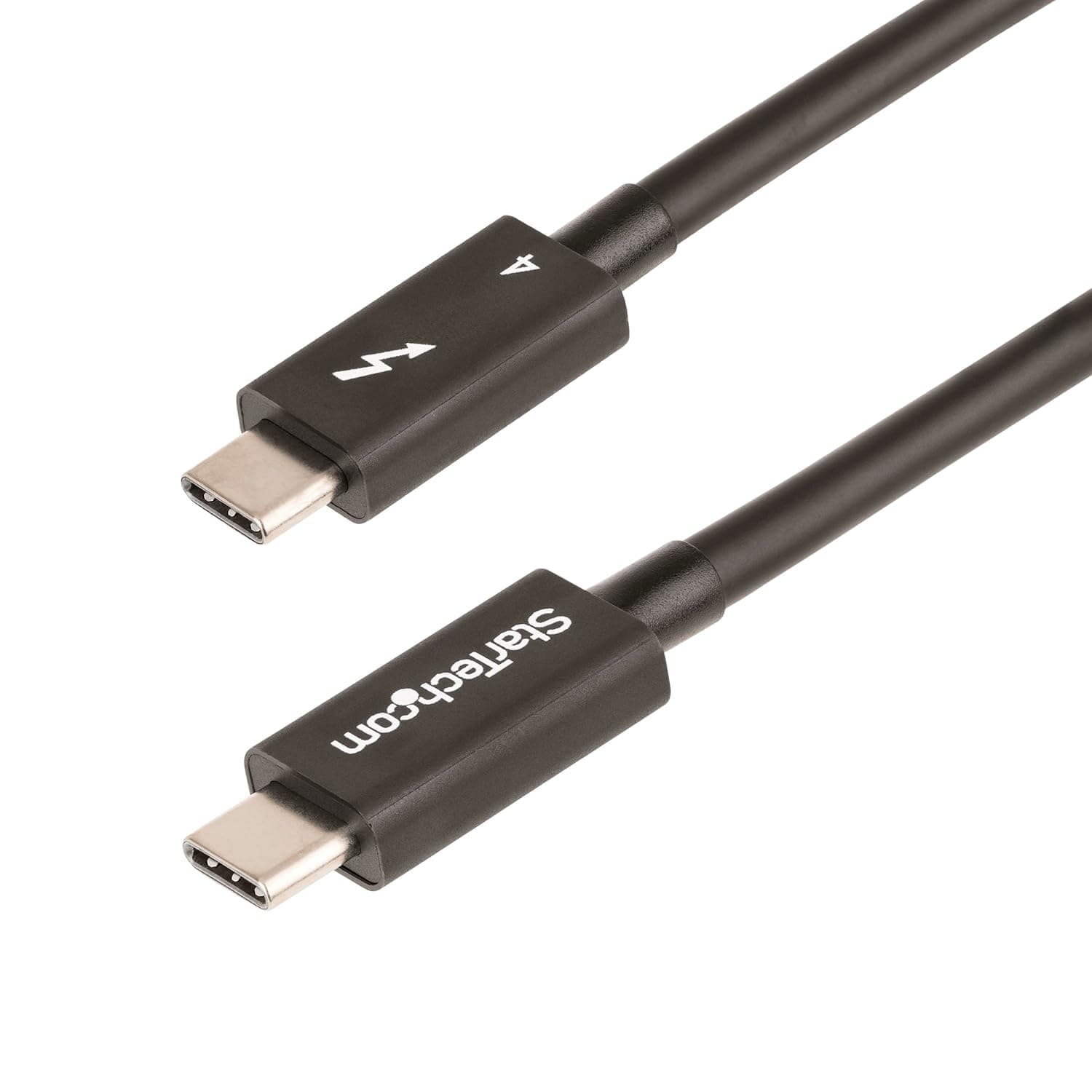 StarTech 1m/3ft Thunderbolt 4 Cable USB-C 40Gbps 100W PD 8K Video | Thunderbolt Certified, DisplayPort 1.4a, Compatible with USB4 and Thunderbolt 3, Type-C, Male to Male, Black