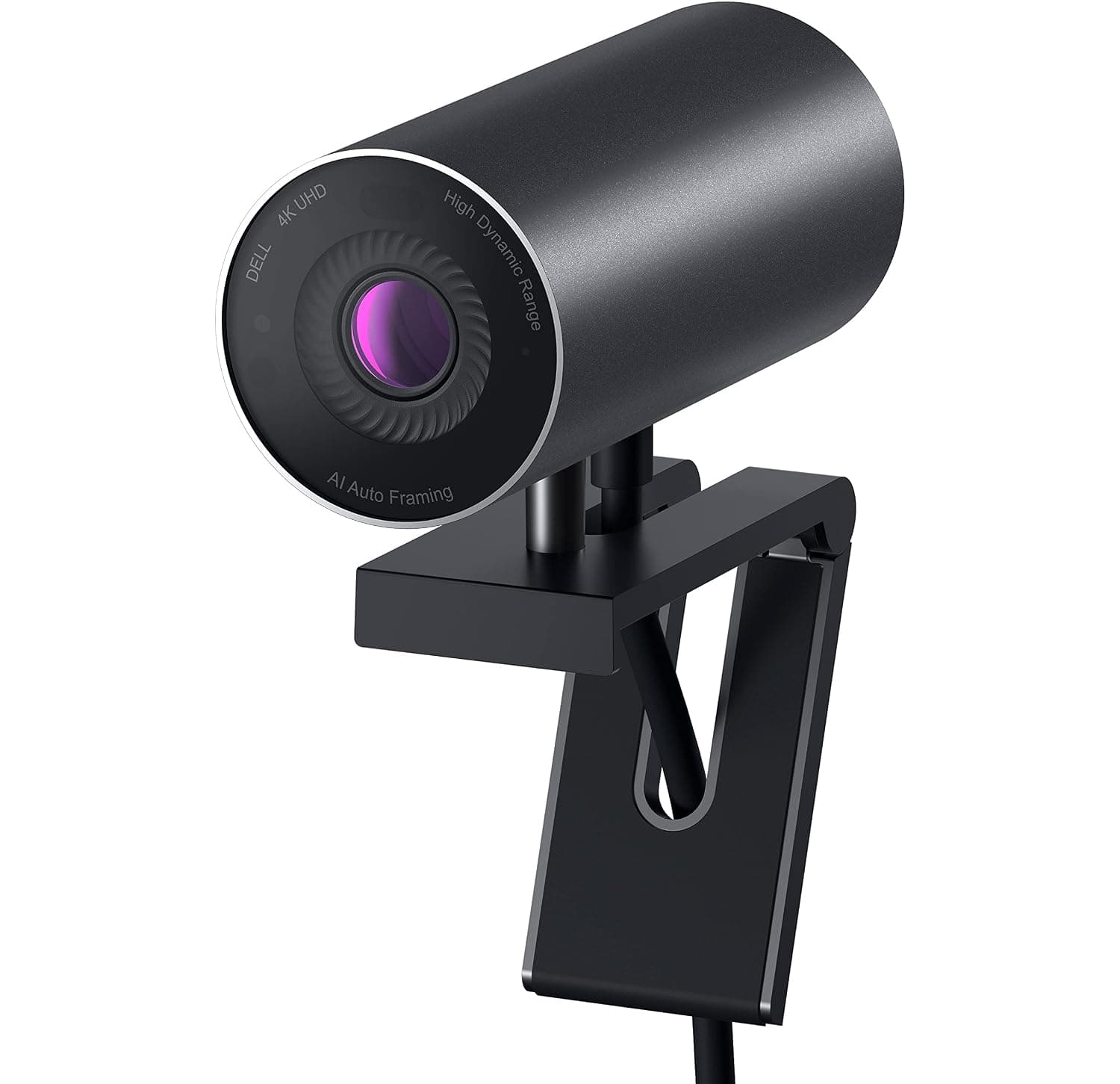 Dell 4K UHD Webcam WB7022, Sony Sensor, Teams Certified | Privacy Cap, 90° Field of View, Autofocus, AI Auto Framing, Webcam Mount, Video Noise Reduction, Dell Peripheral Manager