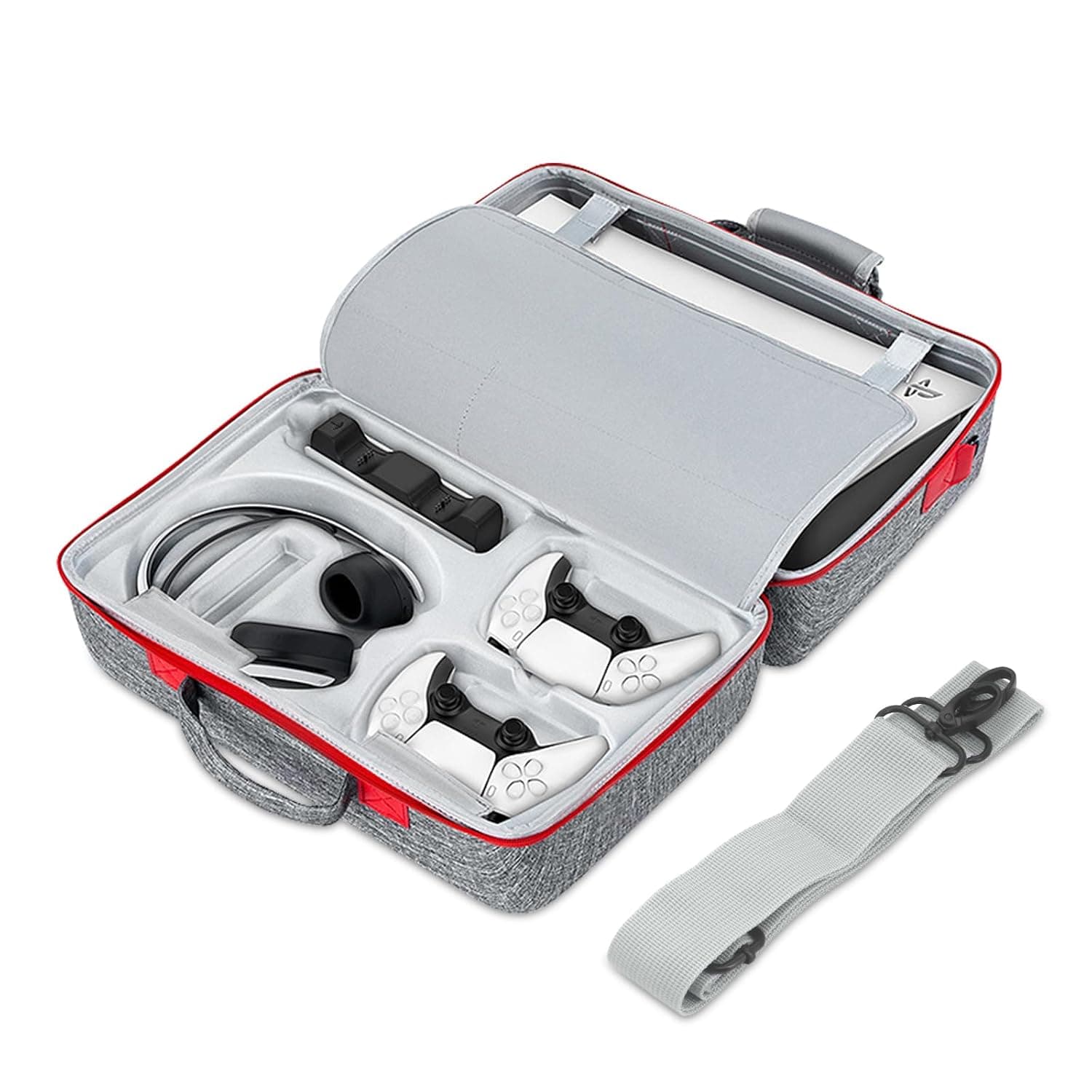 Yuhtech Travel Case for PS5 Console, Storage Bag for PS5 Controller, PS5 Console, Gaming Headset, and Gaming Accessories
