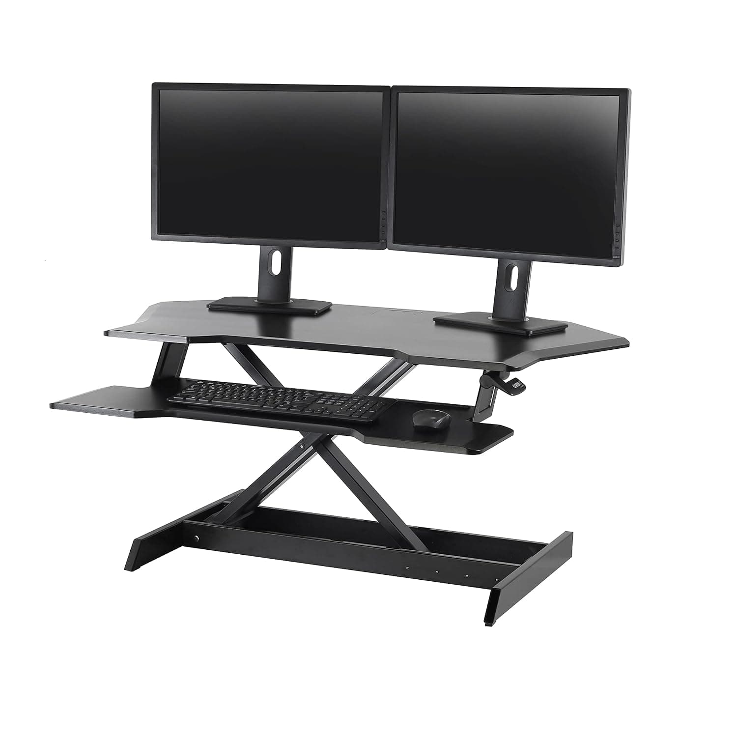Ergotron WorkFit Corner - Standing desk converter - black - black base