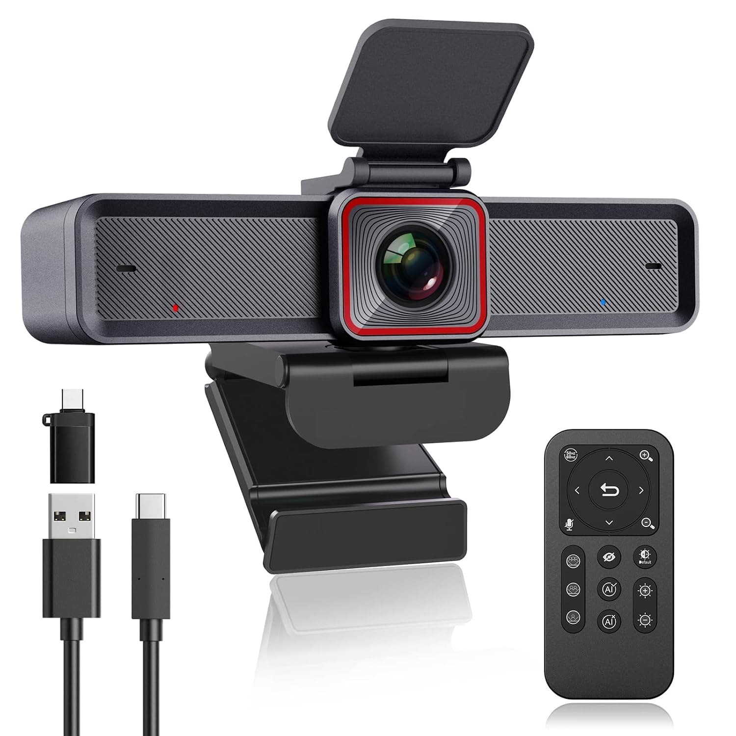 Angetube 4K Webcam with AI Tracking,Streaming Web Camera for PC/Mac,USB3.0 | HDR, AI Noise-Canceling Mic, Ideal for Laptop, Video Web Cam for Meeting, Conference, Live Streaming, Works with Zoom, Teams