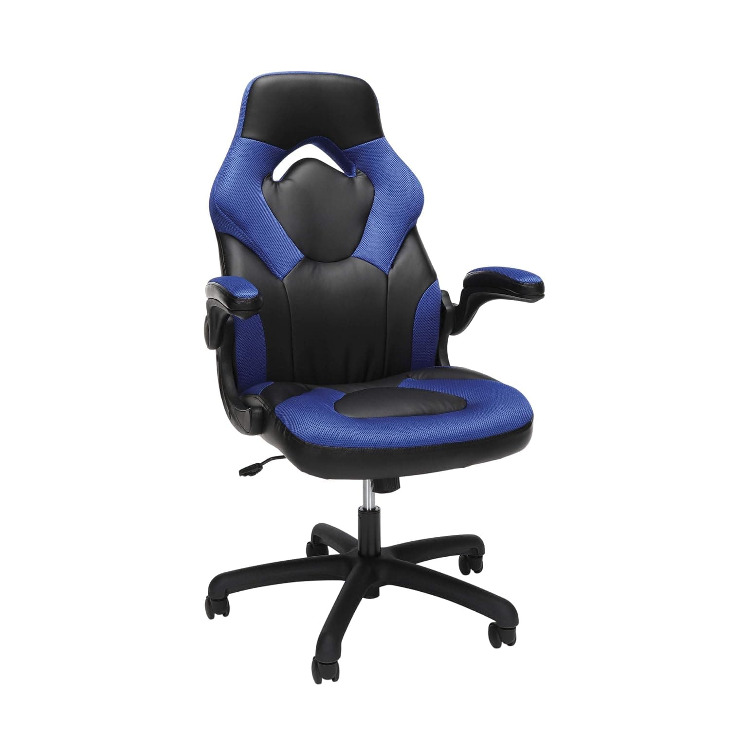 OFM ESS Collection Racing Style Bonded Leather Gaming Chair, in Blue