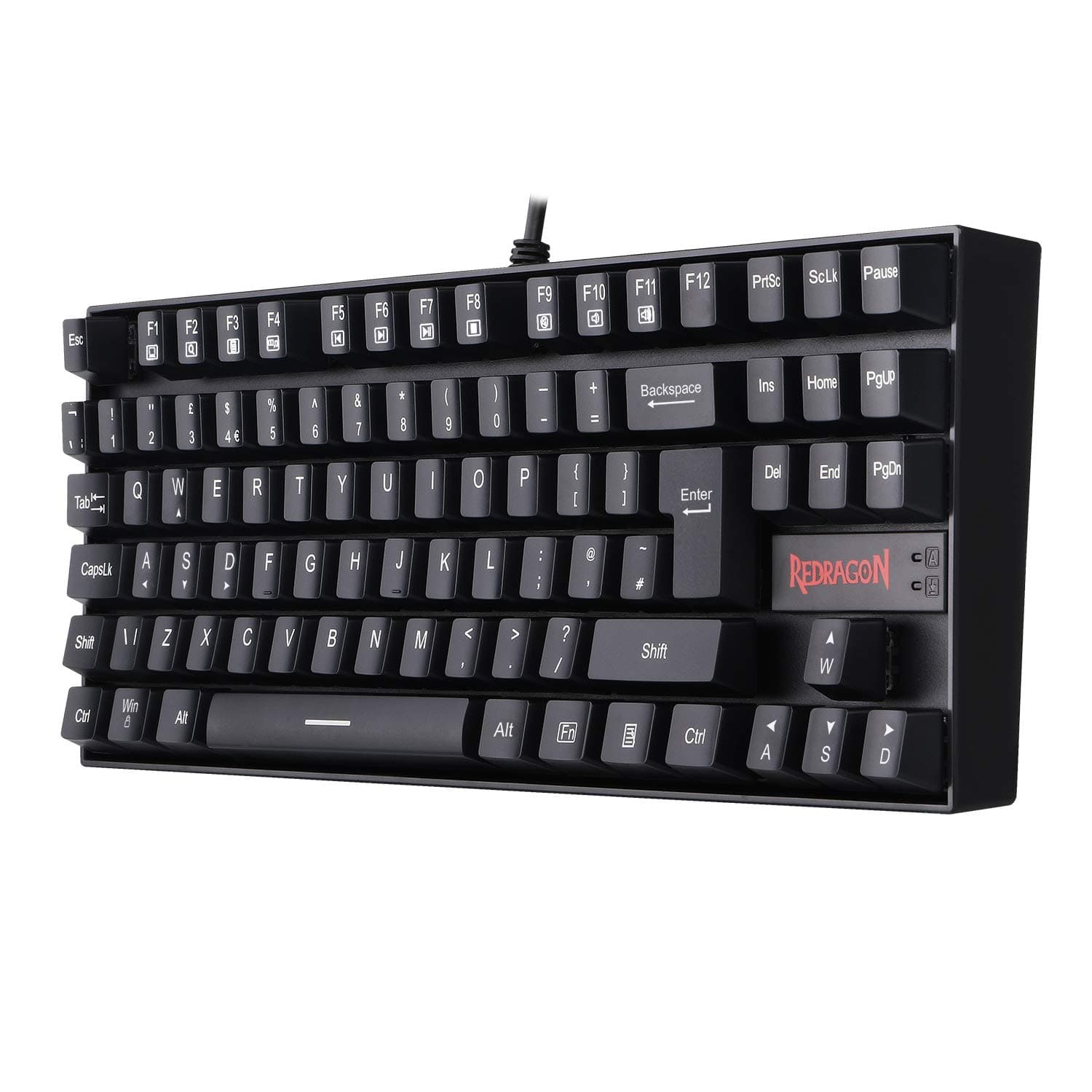 Redragon K552 60% Mechanical Gaming Keyboard Wired with Red Switches for Windows Gaming PC, UK QWERTY, Without Backlight (Black)