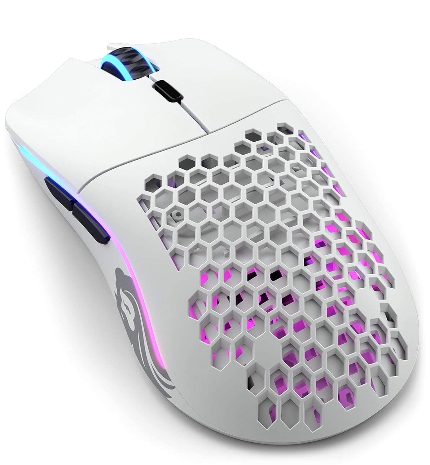 GLORIOUS Model O Wireless Gaming Mouse (Matte White) | 69g Superlight Ambidextrous Design, Lag Free 2.4GHz Connectivity, Up To 71 Hours Battery Life, BAMF RGB Sensor