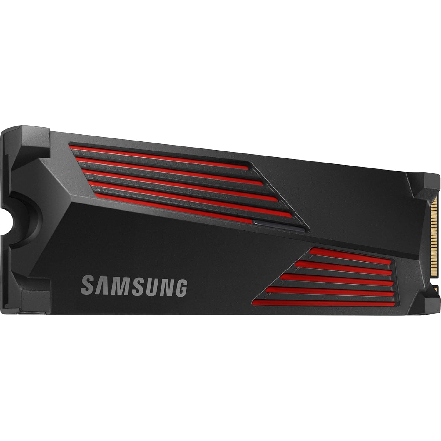Samsung 990 PRO Heatsink NVMe M.2 SSD with heat sink, 2 TB, PCIe 4.0, 7,450 MB/s read, 6,900 MB/s write, Internal SSD with RGB for PC/console gaming and video editing, MZ-V9P2T0CW