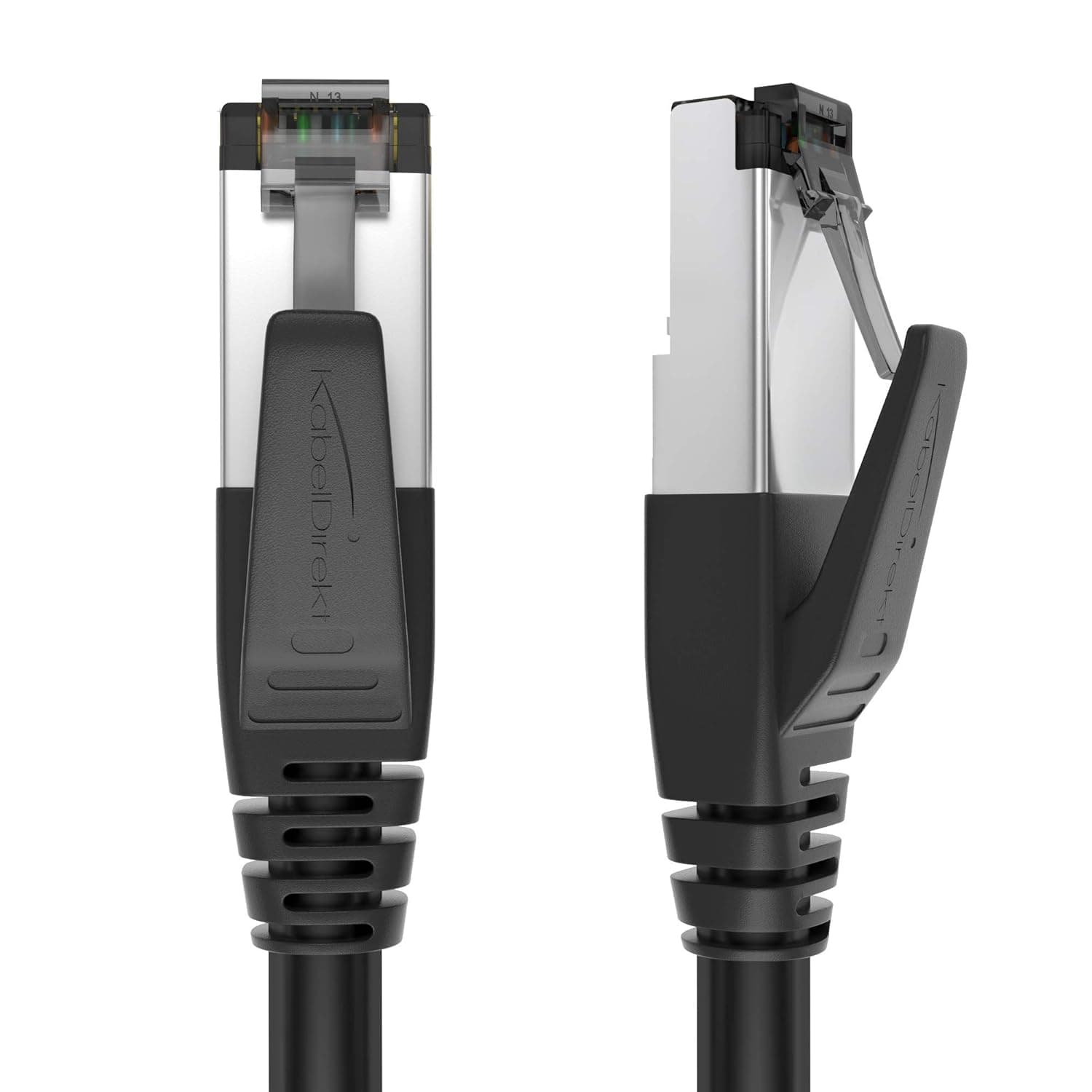 KabelDirekt – CAT8 Ethernet cable 40Gbps – 10m | CAT8.1, ideal for Gaming/PS5/Xbox/Switch, RJ45 plug, black