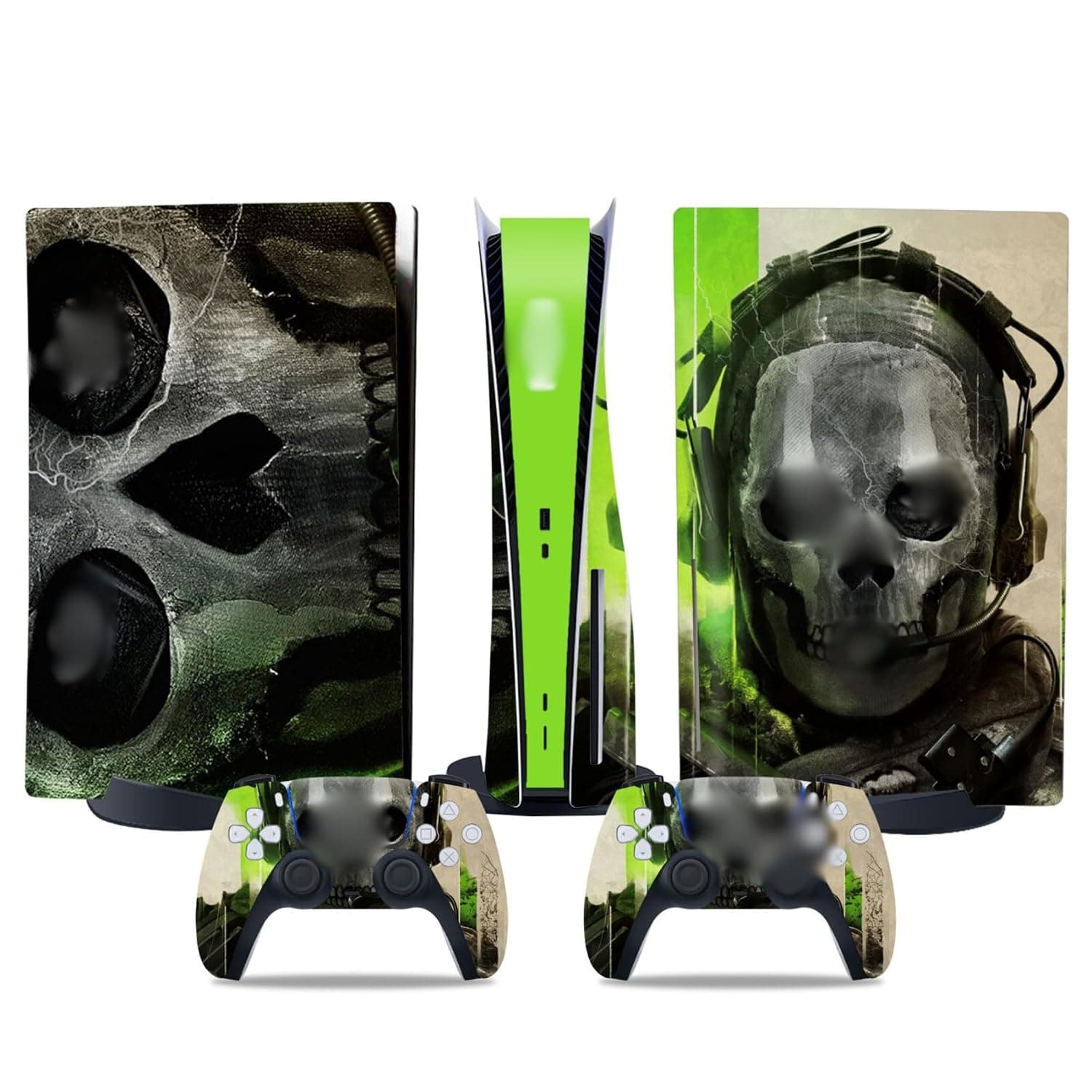 MaD Vision® Extra-Durable Skin Kit for PlayStation 5 (PS5) Digital | Matte Vinyl Decal Set for Console + 2 Controllers - COD|Phantom