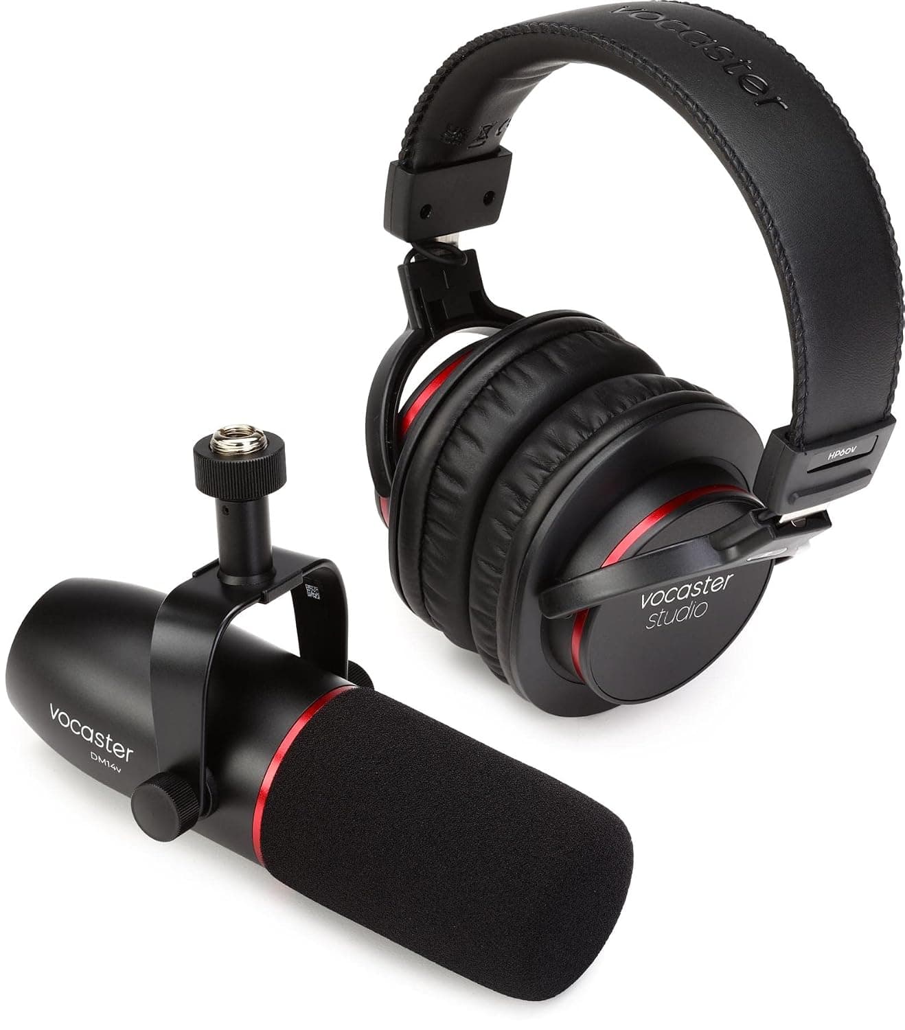 Focusrite Vocaster Broadcast Kit, Broadcast Quality Dynamic Microphone and Closed-Back Headphones for Podcasters, Mic with Built in Wind Shield and Shock Mount, XLR Cable Included | Broadcast Quality Dynamic Microphone and Closed-Back Headphones for Podcasters, Shock Mount, XLR Cable Included
