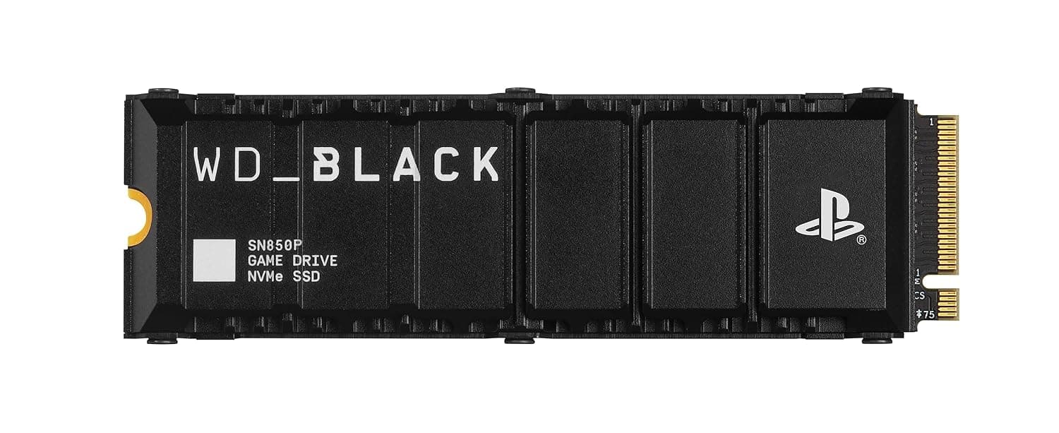 WD_BLACK SN850P 4TB PS5 SSD, Officially Licensed for PlayStation 5, Read Speeds Up to 7300 MB/s, M.2 2280 PCIe NVMe, Exclusive Heatsink Design, Internal Gaming SSD
