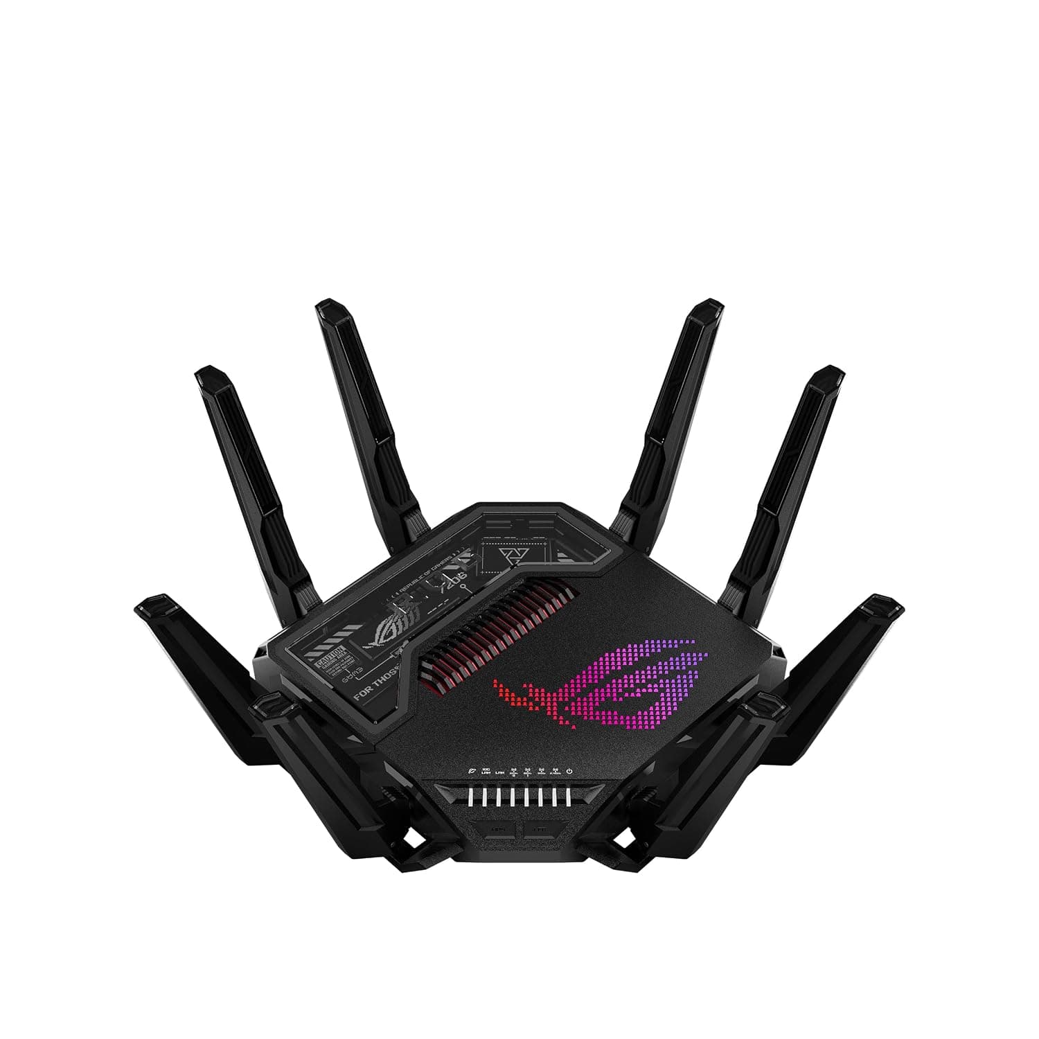 ASUS ROG Rapture GT-BE98 PRO First Quad-Band WiFi 7 Gaming Router supports 320MHz, Dual 10G Port, Triple-level Game Acceleration, Mobile Game Mode, Subscription-Free Security, AiMesh, and VPN features
