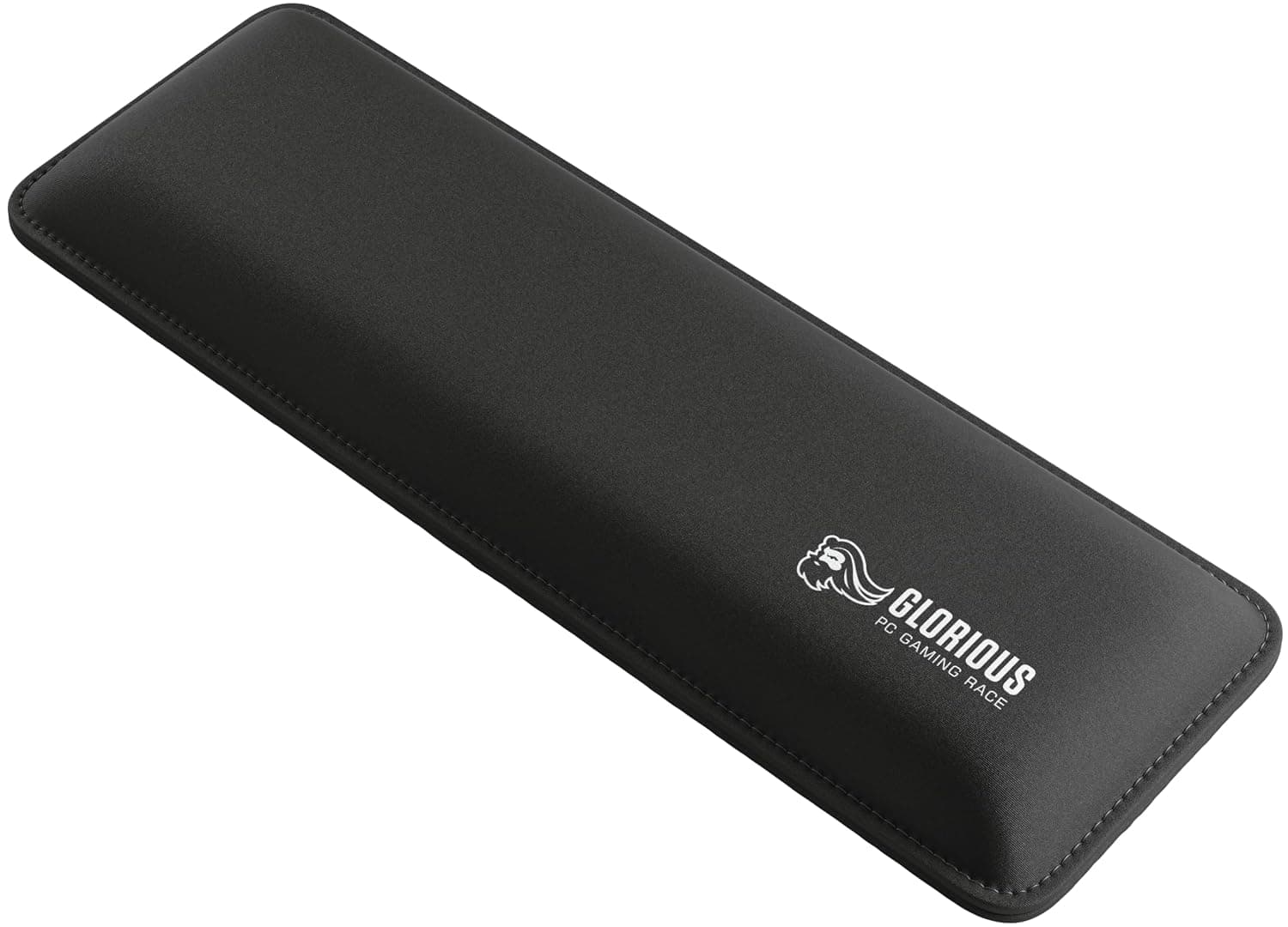 Glorious GWR-75 Compact Keyboard Wrist Rest - Black | 300x100x25mm Dual Lock Anti Fraying Stitched Frame, Medium Firmness Foam Interior, Ergonomic Non Slip Grip Base