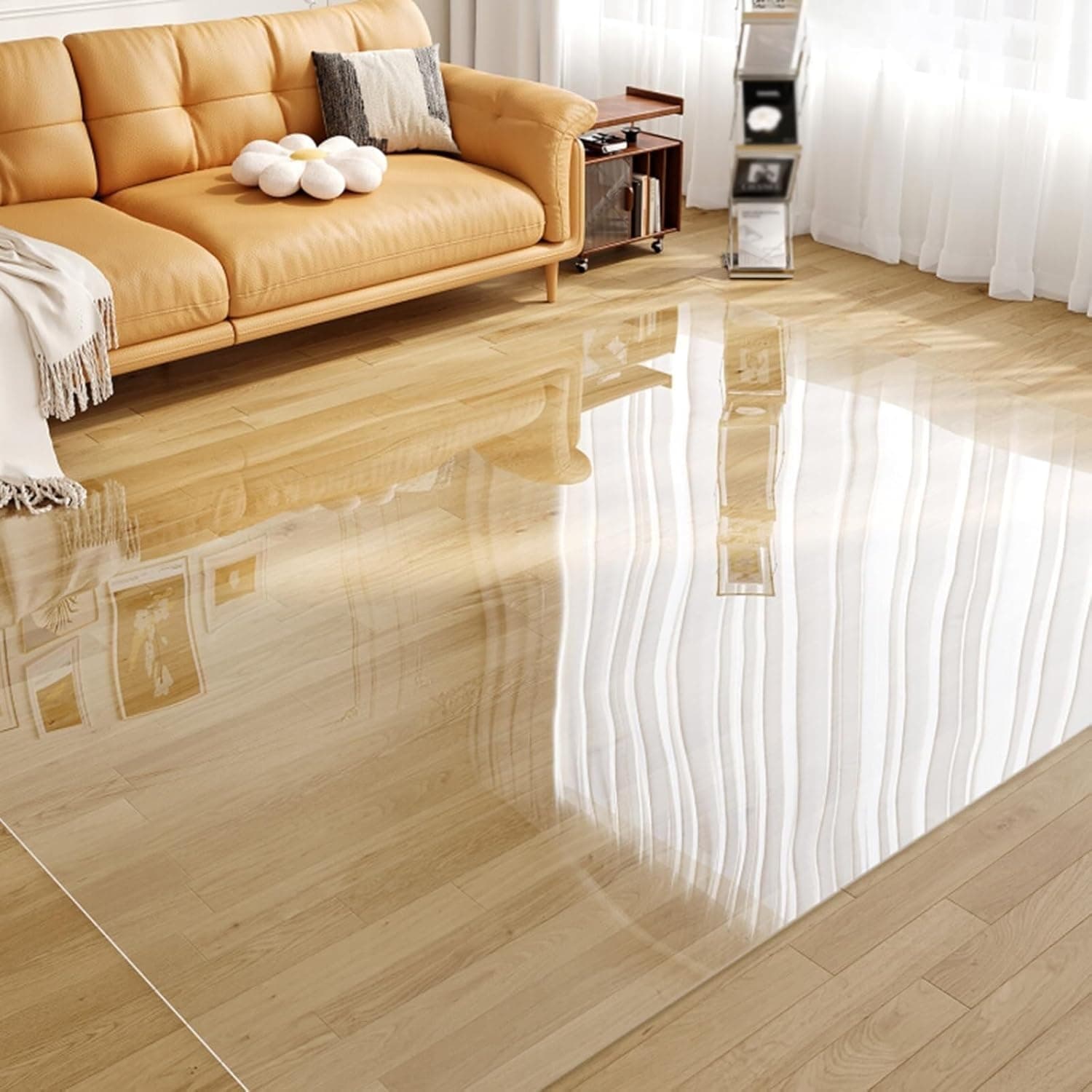 AVLLSO Clear PVC Floor Protector Mat - Customizable & Cut-to-Fit for Office/Gaming Chairs, Hard Floors & Laminate​(60cmX120cm/24 X48)