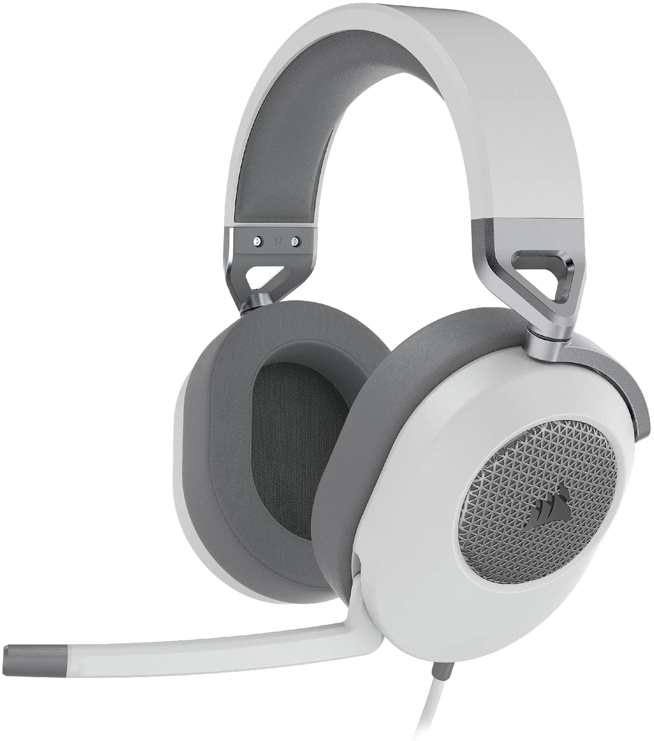 Corsair HS65 SURROUND Multiplatform Wired Gaming Headset - Dolby 7.1 Surround Sound - SonarWorks SoundID - iCUE Compatible - PC, Mac, PS5, PS4, Xbox, Nintendo Switch, Mobile - White | Dolby 7.1 Surround Sound, SonarWorks SoundID, iCUE Compatible, PC, Mac, PS5, PS4, Xbox, Nintendo Switch, Mobile