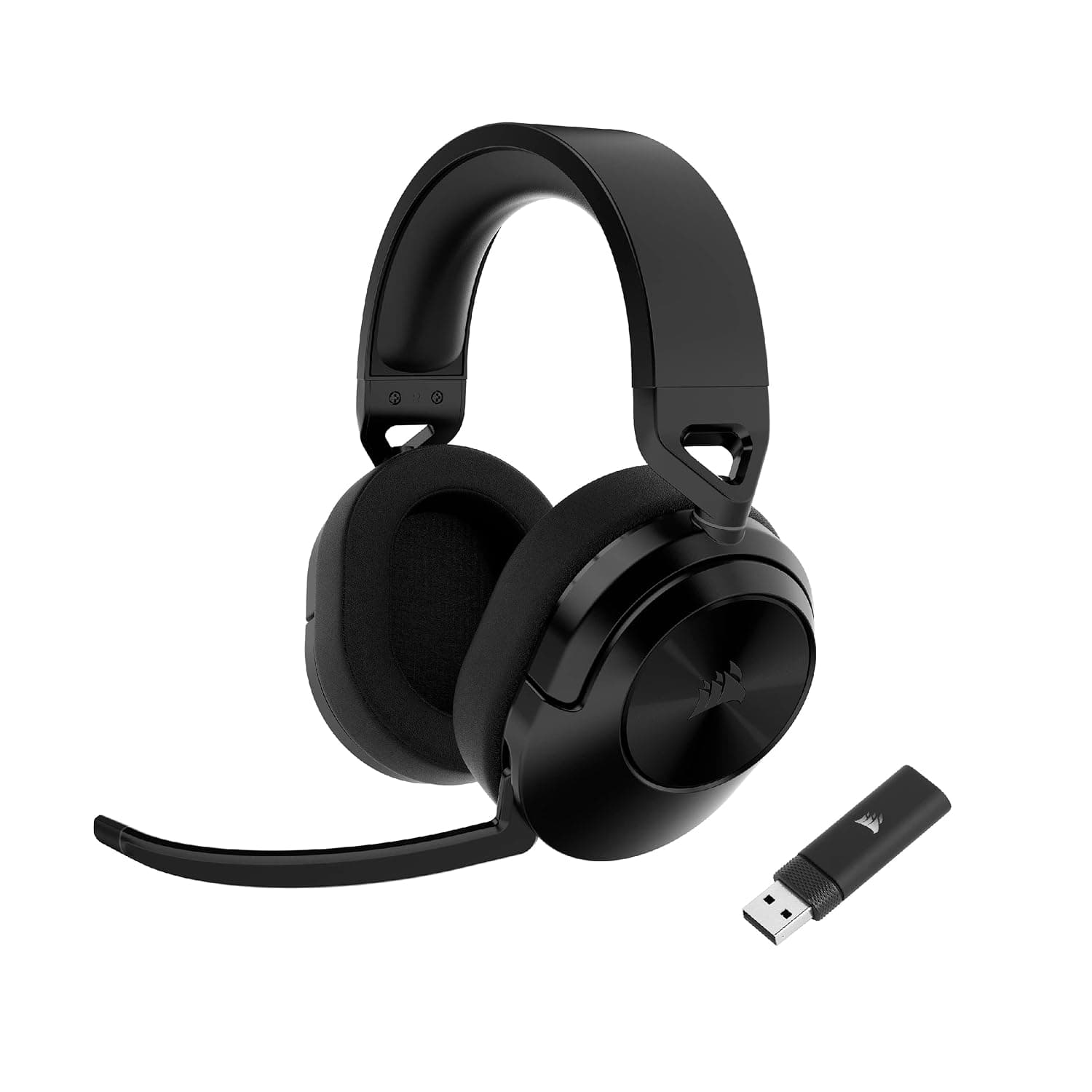 Corsair HS55 Wireless Gaming Headset - Low-Latency 2.4GHz Wireless or Bluetooth®, Dolby® Audio 7.1 Surround Sound, Lightweight, Omni-Directional Microphone, On-Ear Audio Controls - Carbon (Renewed)