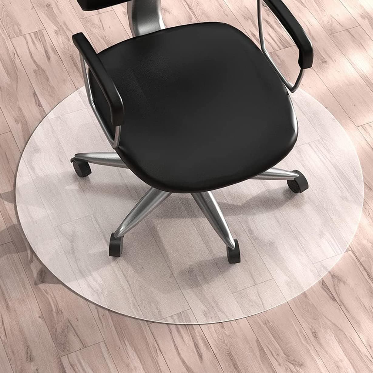 DG Catiee Clear Floor Protector Mat,Transparent Office Chair Mat Round Floor Mat,Non-Slip Rectangular Chair Mat for Rolling Chair Desk (Round,120 * 120cm)