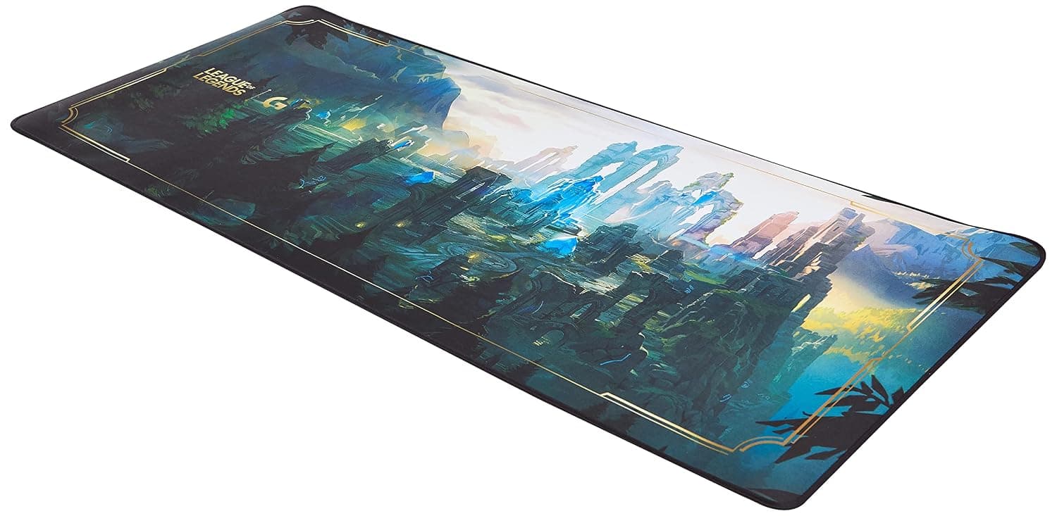 Logitech G840 XL Cloth Gaming Mouse Pad - 900 x 400 mm | 3 mm Thin Mat, Stable Rubber Base, Performance-tuned Surface, Official League of Legends Edition
