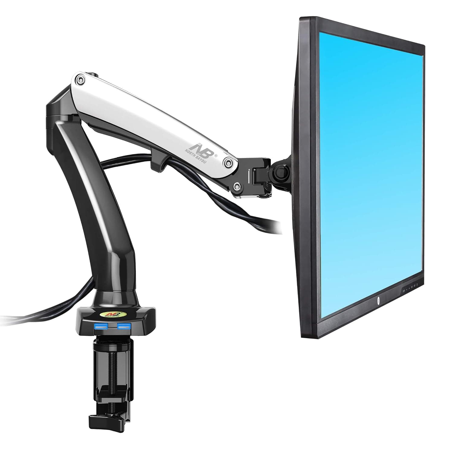 North Bayou Monitor Desk Mount Stand Full Motion Swivel Monitor Arm for 22"-35" Display (17-27")