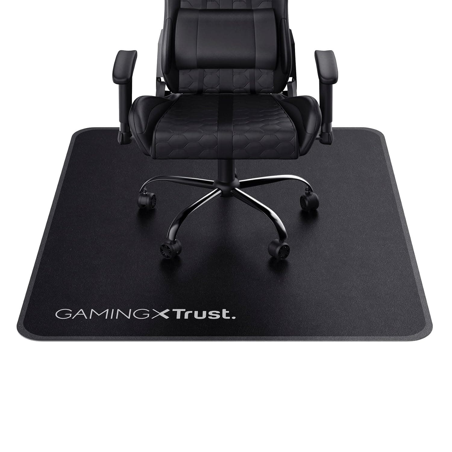 GXTrust Chair Mat 99 x 120 cm (1.20 m2) Floor Protector, Black | Wear-resistant, for Hard Floor Surfaces, Durable, for Gaming and Office Chairs