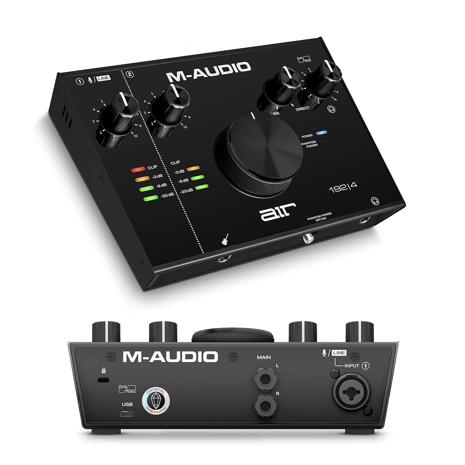 M-AUDIO AIR 192x4 USB C Audio Interface for Recording, Podcasting, Streaming with Studio Quality Sound, 1 XLR in and Music Production Software