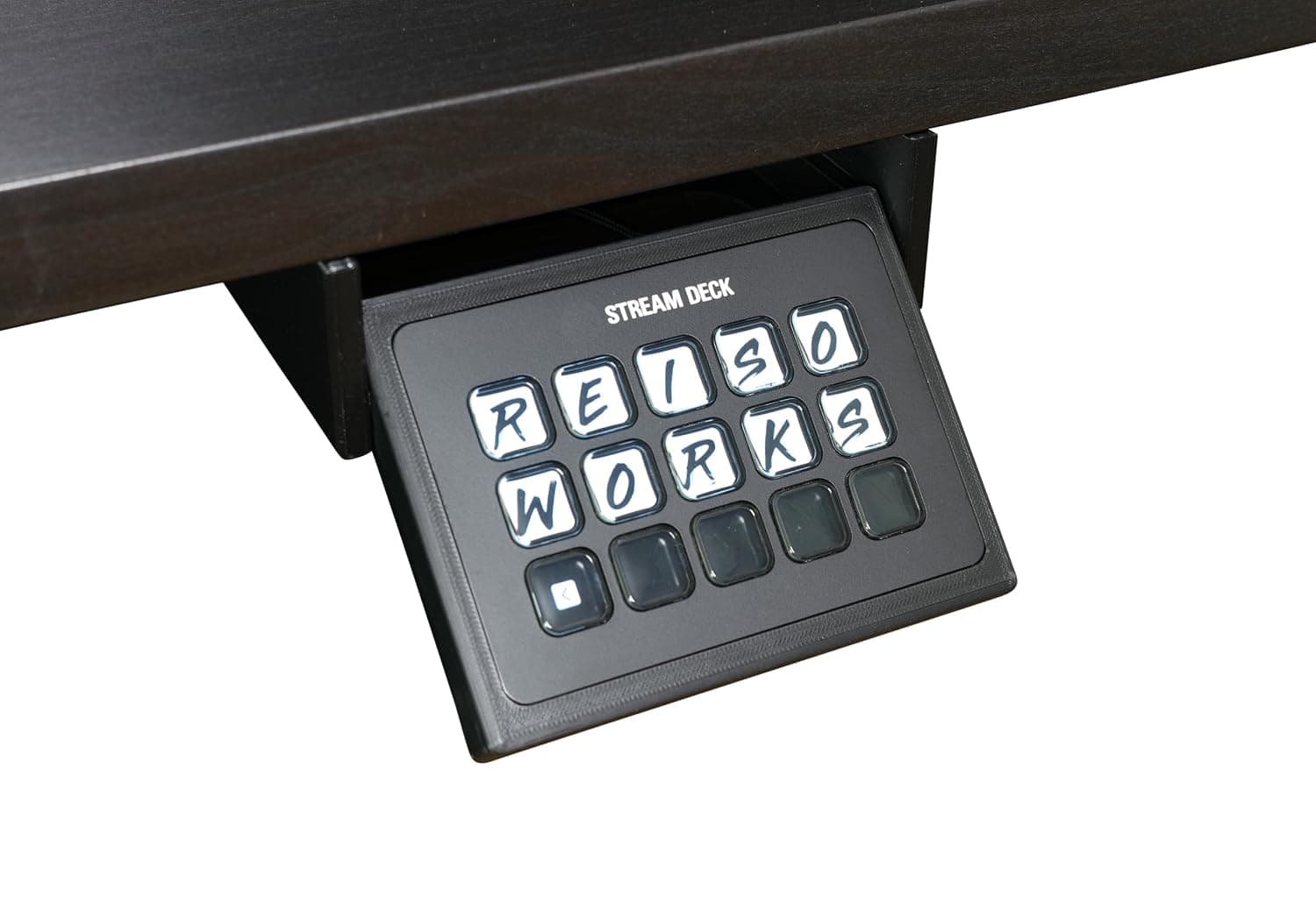 Desk Mount Fits Elgato Stream Deck - Retractable & Clean, Adhesive or Screw Mounting, Compatible with Mini, MK2, Neo, Plus & XL (Compatible with Elgato Stream Deck MK2)