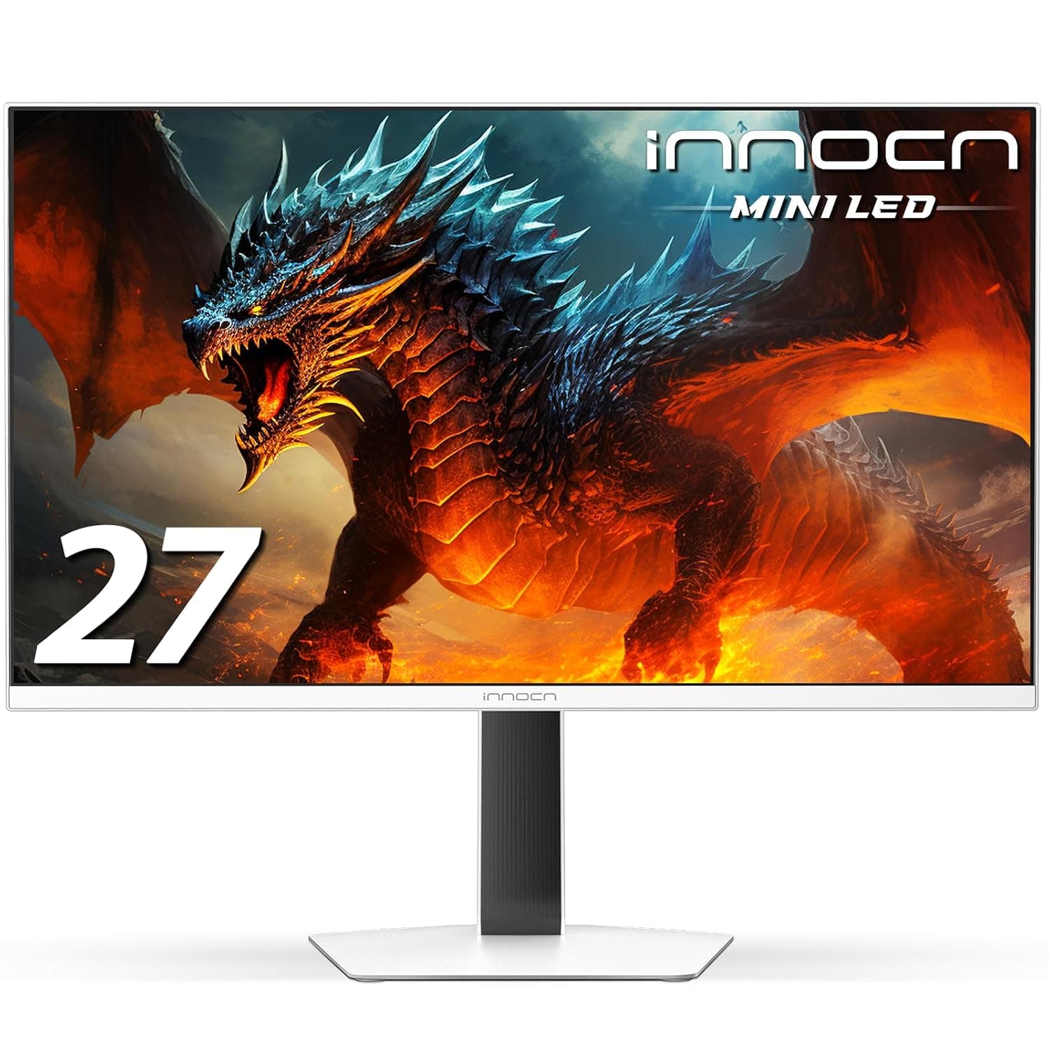 INNOCN 27" 2K 1440P 320Hz Mini LED Gaming Monitor, HDR1000, 1ms, GA27T1M | FreeSync & G-SYNC Compatible, Work with N / A Graphic Card, MPCS/ULL, FPS, HDMI 2.1, DP, Speaker, Adjustable Stand
