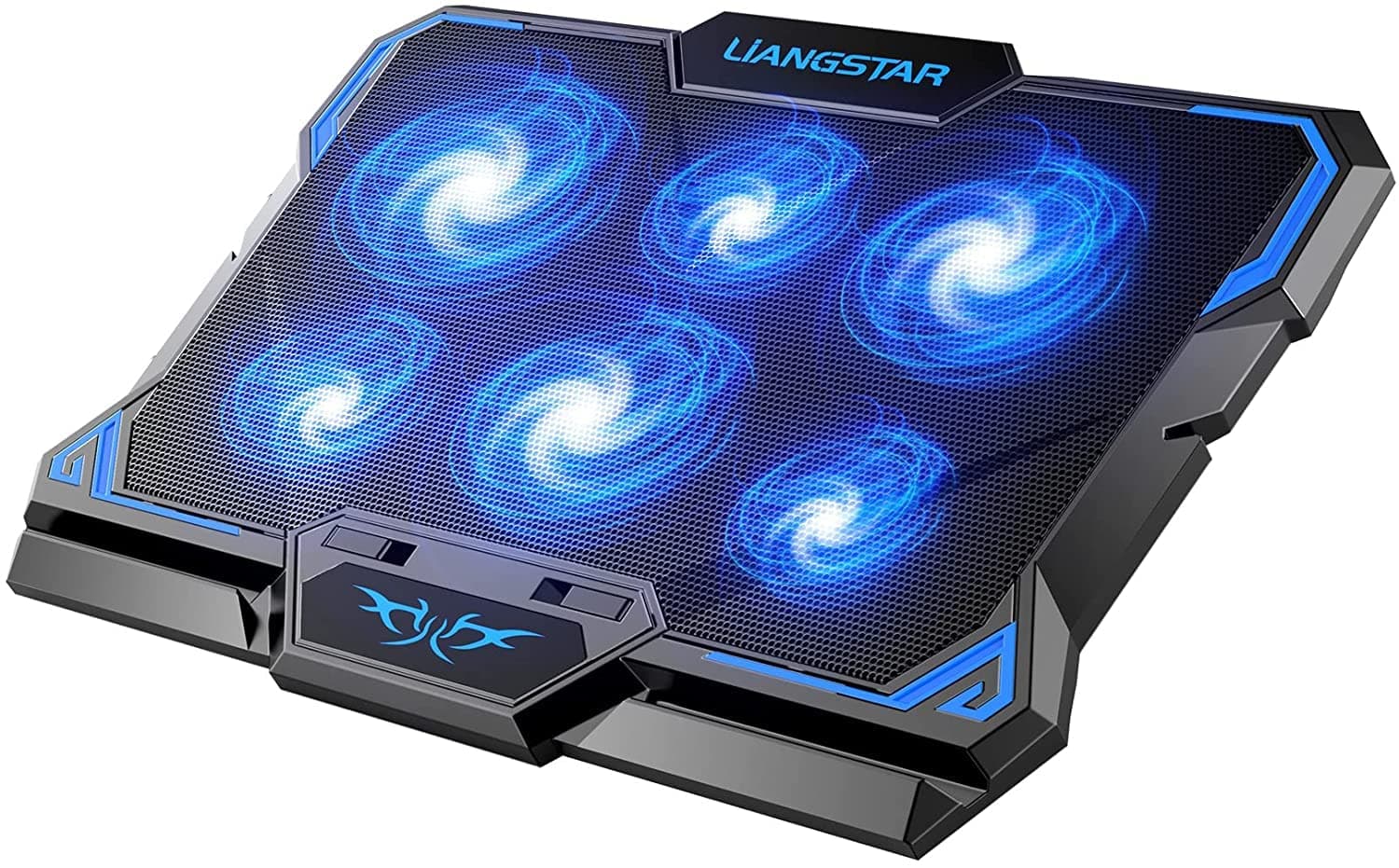 Laptop Cooling Pad, Laptop Cooler with 6 Quiet Led Fans for 15.6-17 Inch Laptop Cooling Fan Stand,Switch Control Fan Speed Function (Blue)