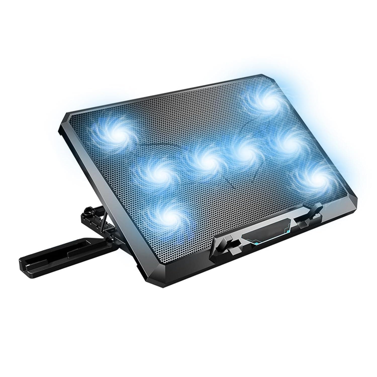 Gaming Laptop Cooling Pad with 8 Quiet Adjustable Stand and USB Ports for Laptops Notebook Cooling Radiator Gaming Stand